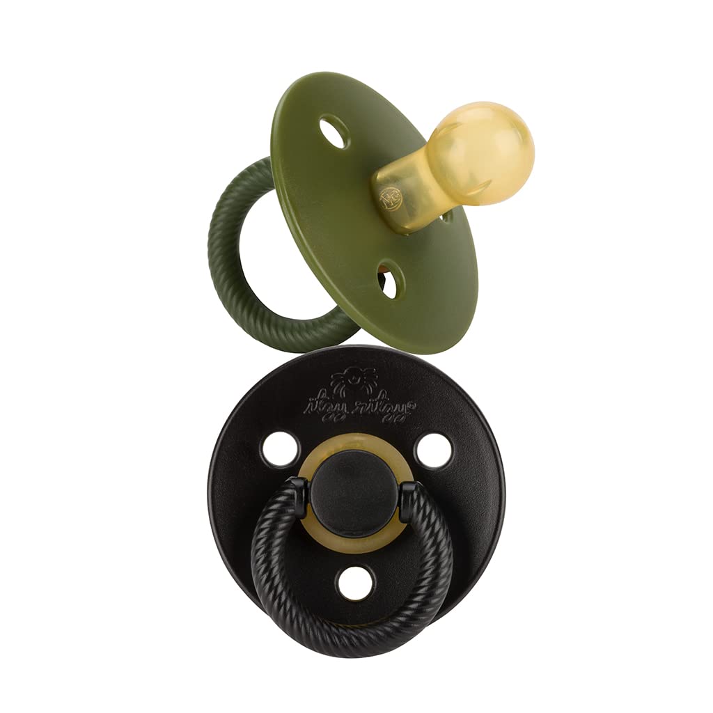 Itzy Ritzy Natural Rubber Pacifiers, Set of 2 – Natural Rubber Newborn Pacifiers with Cherry-Shaped Nipple & Large Air Holes for Added Safety; Set of 2 i