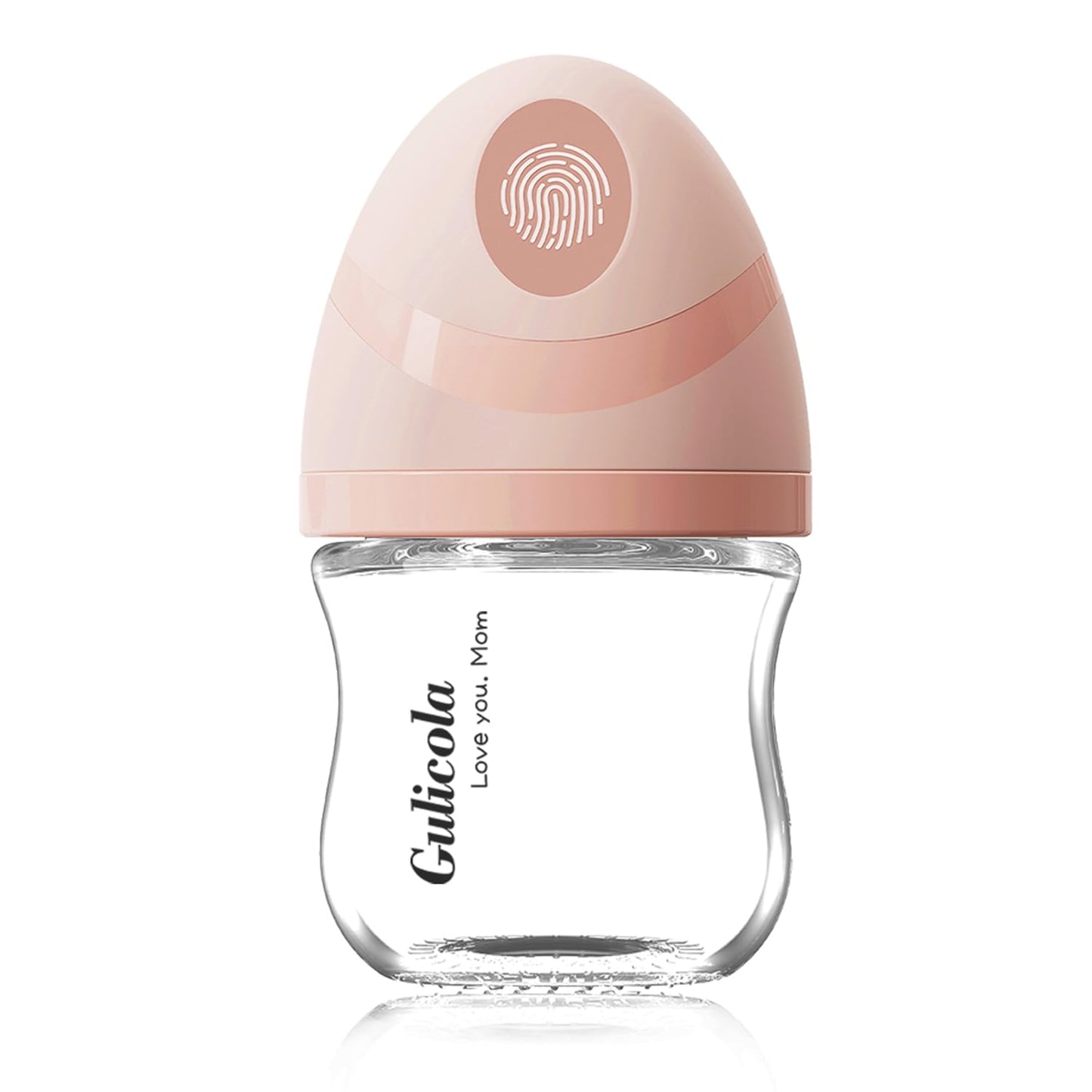 Natural Small Glass Baby Bottle 3 oz, Very Slow Flow Nipple, 1 pk - White