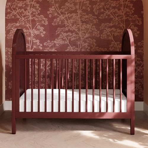 babyletto Bondi Cane 3-in-1 Convertible Baby Crib - GREENGUARD Gold Certified Convertible Crib to Toddler Bed & Daybed - Wooden Baby Bed with 4 Adjustable Mattress Heights - Easy to Assemble - Honey