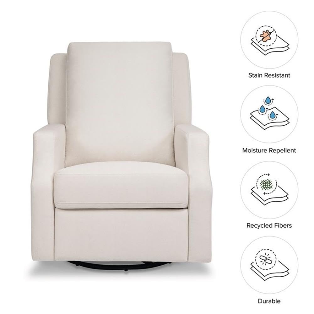 Namesake Crewe Glider Recliner Nursery Chair - GREENGUARD Gold & Certi-PUR US Certified, Ultra Cozy 360° Swivel Rocker Recliner
