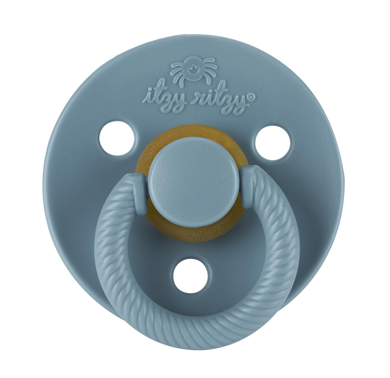 Itzy Ritzy Natural Rubber Pacifiers, Set of 2 – Natural Rubber Newborn Pacifiers with Cherry-Shaped Nipple & Large Air Holes for Added Safety; Set of 2 i