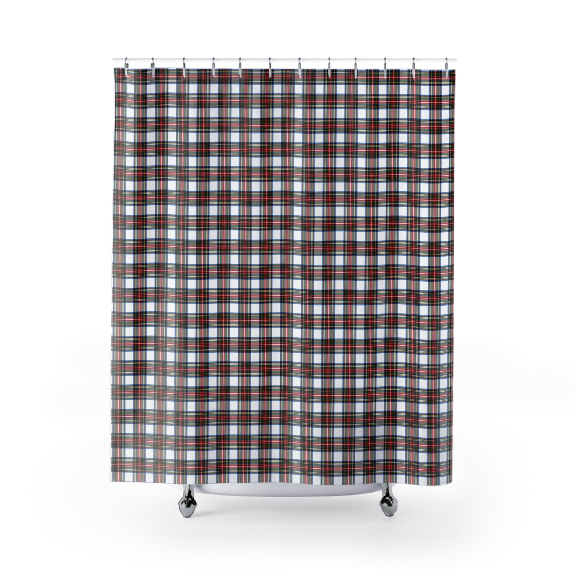 Holiday Tartan Plaid Shower Curtain - All The Things Baby