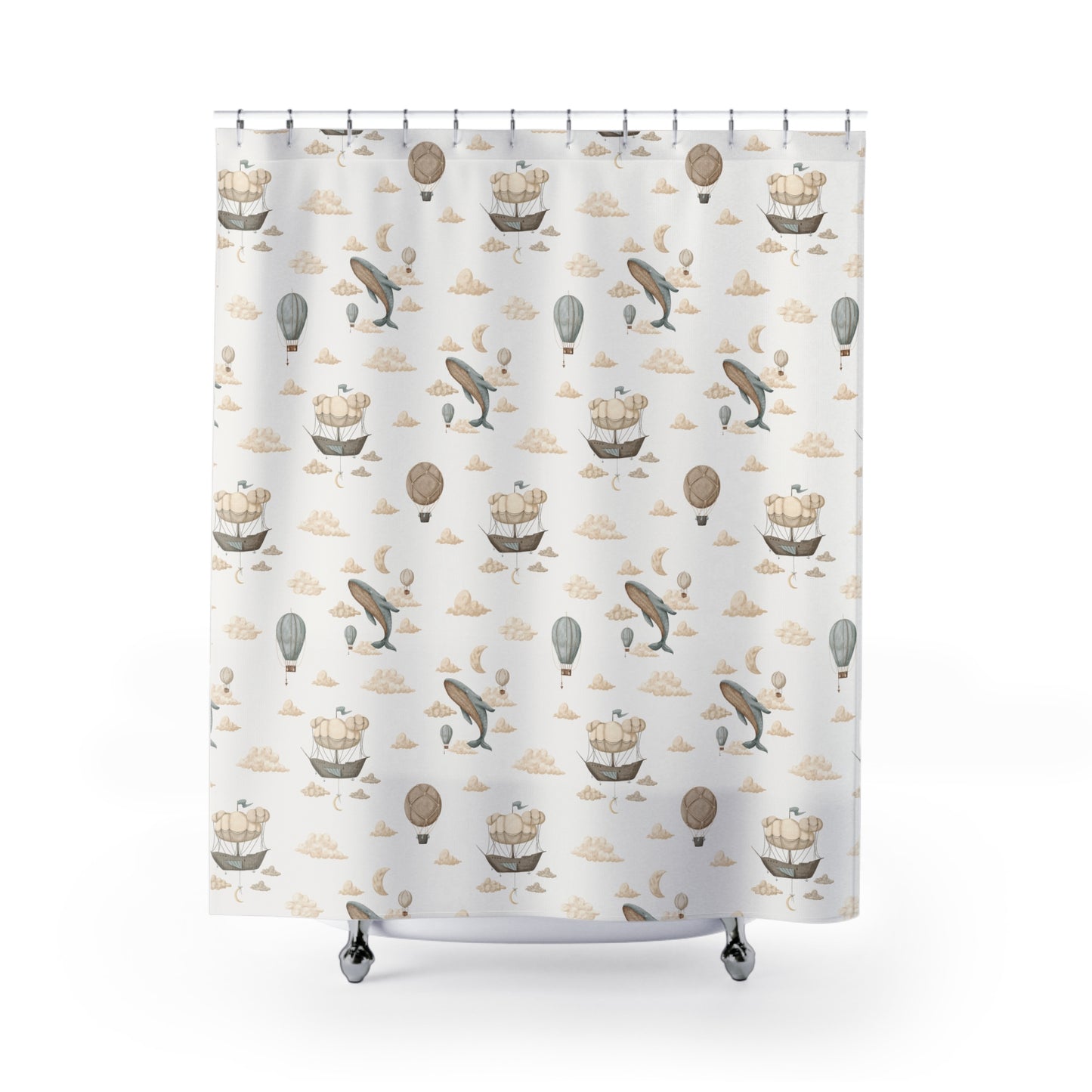 Shower Curtain Balloon Ships