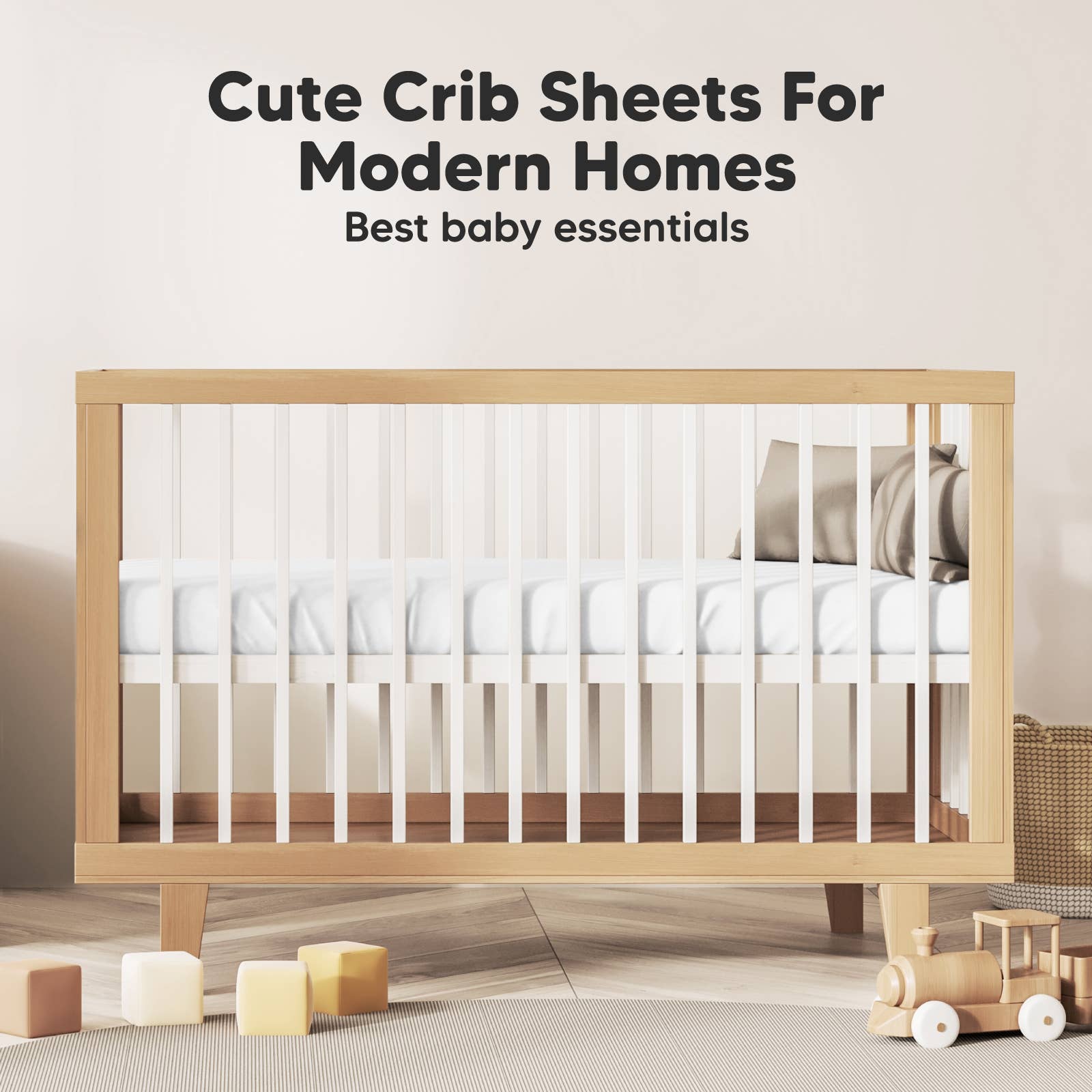 KeaBabies - 2-pack Organic Cotton Fitted Crib Sheet (Cloud) - All The Things Baby