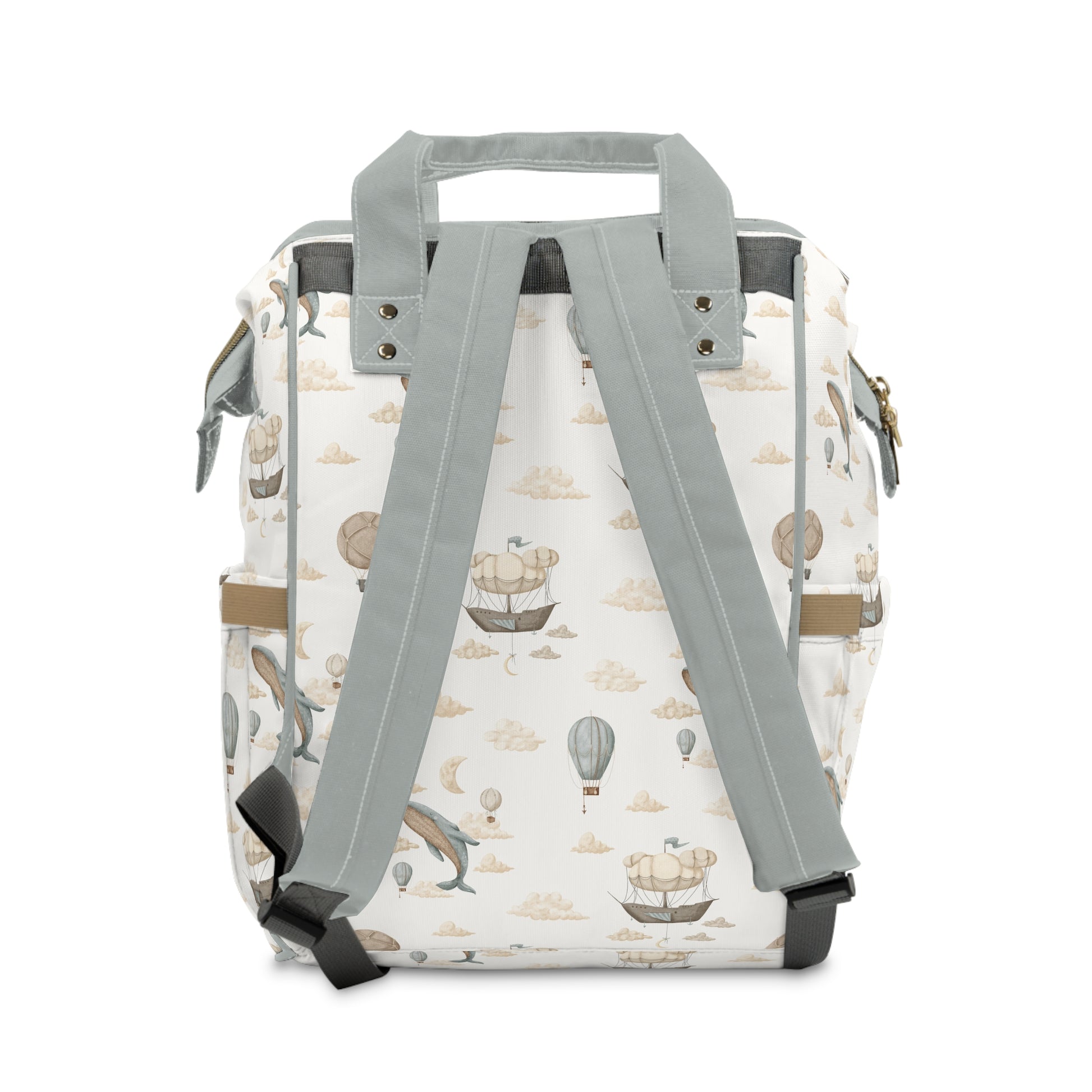 Diaper Backpack-Watercolor Whale Balloons - All The Things Baby