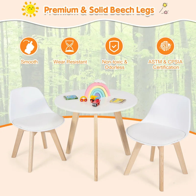 Brockman Kids 3 Piece Play or Activity Table and Chair Set