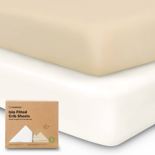 KeaBabies - KeaBabies 2-Pack Isla Fitted Crib Sheet - All The Things Baby