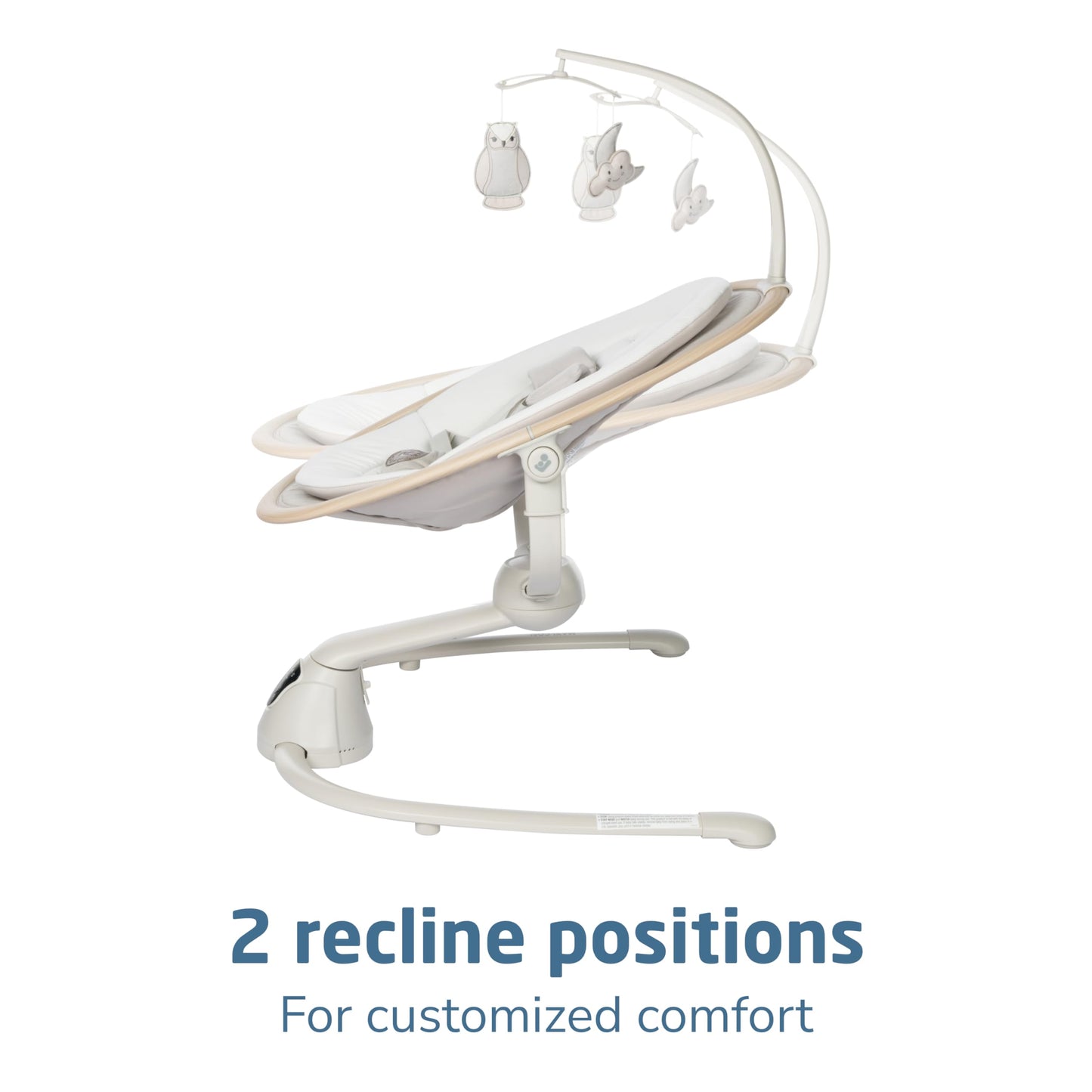 Maxi-Cosi Cassia Baby Swing: Portable, 360 Rotation, 5 Speeds, 12 Melodies, Recycled Fabric, Slate