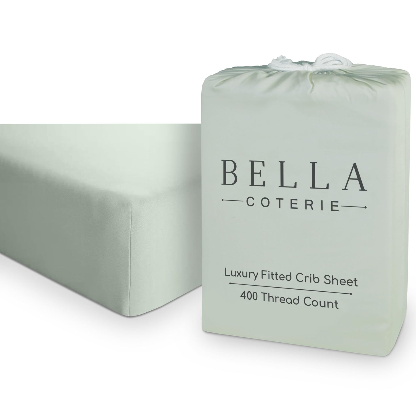 Bella Coterie Luxury Bamboo Crib Sheet | Organically Grown | Ultra Soft | Cooling for Better Sleep | Deep Pocket Fitted Sheet for Crib & Toddler Mattress | Viscose Made from Bamboo [Champagne]