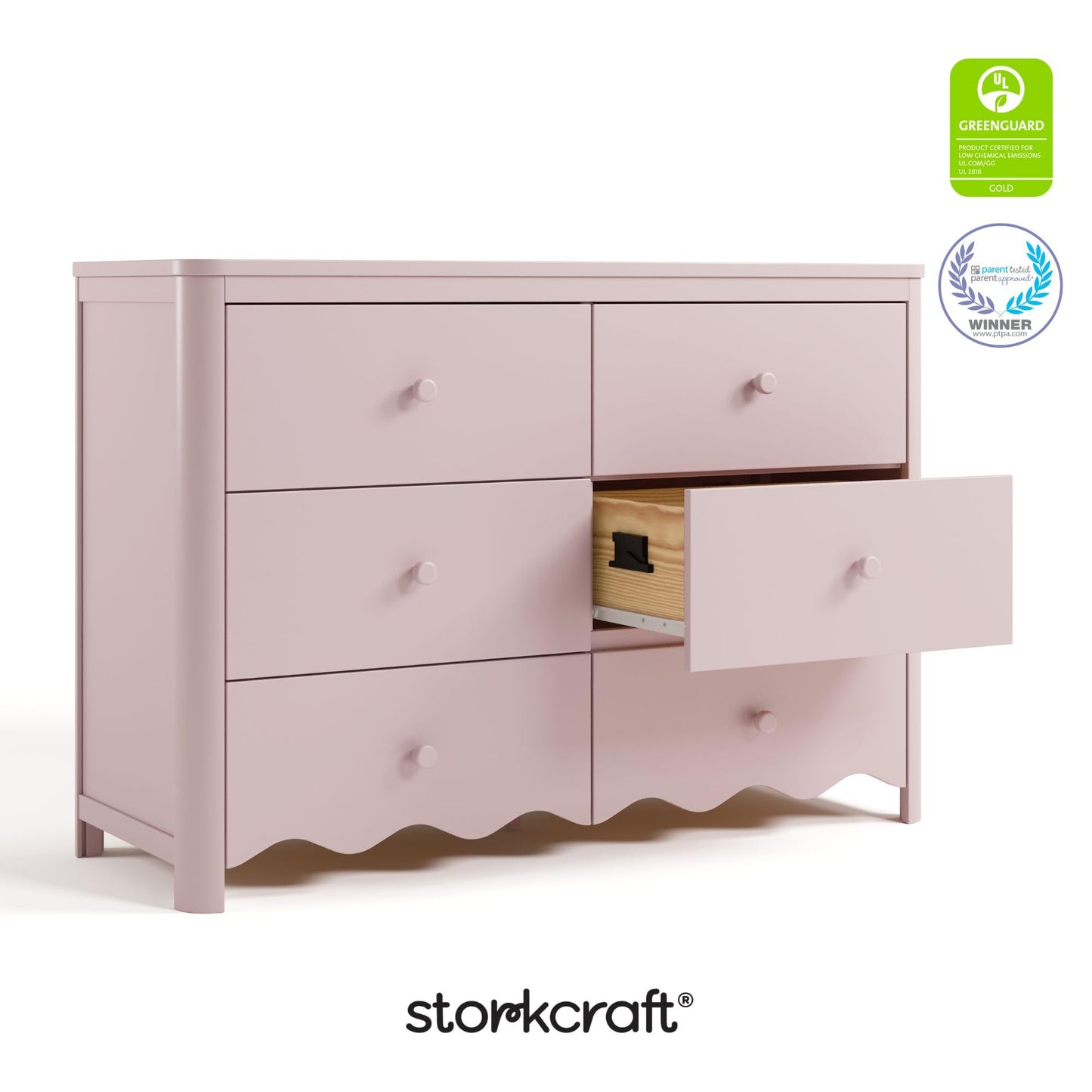 Storkcraft Casablanca 6 Drawer Dresser (Hazelnut) – GREENGUARD Gold Certified