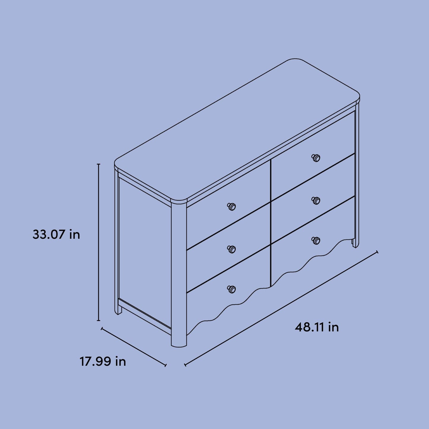 Storkcraft Casablanca 6 Drawer Dresser (Hazelnut) – GREENGUARD Gold Certified