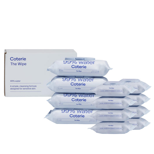 Coterie Baby Wipes for Sensitive Skin, Plant-Based and Plastic-Free Fibers, 99% Water, Hypoallergenic 12 Pack, 672 Count