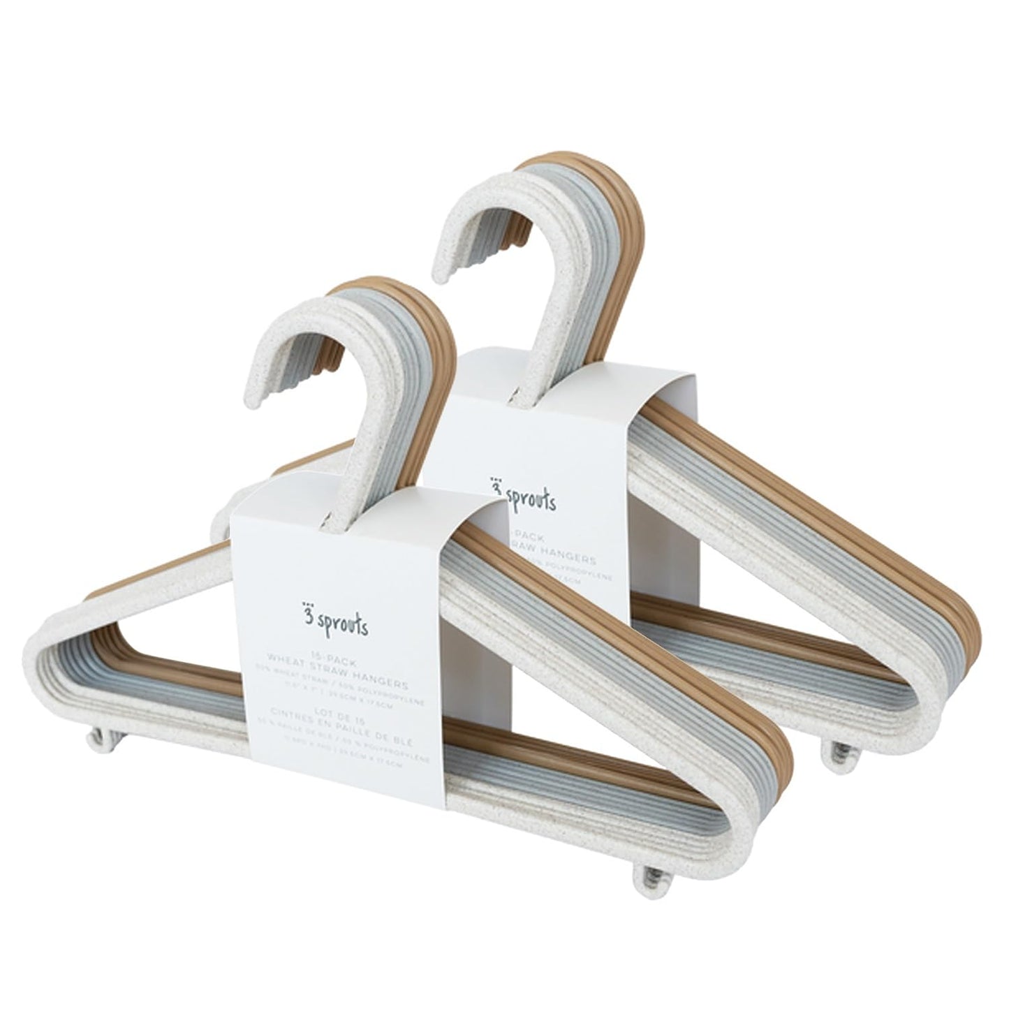 Sustainable Wheat Straw Plastic Toddler & Kids Hangers – Pack of 30