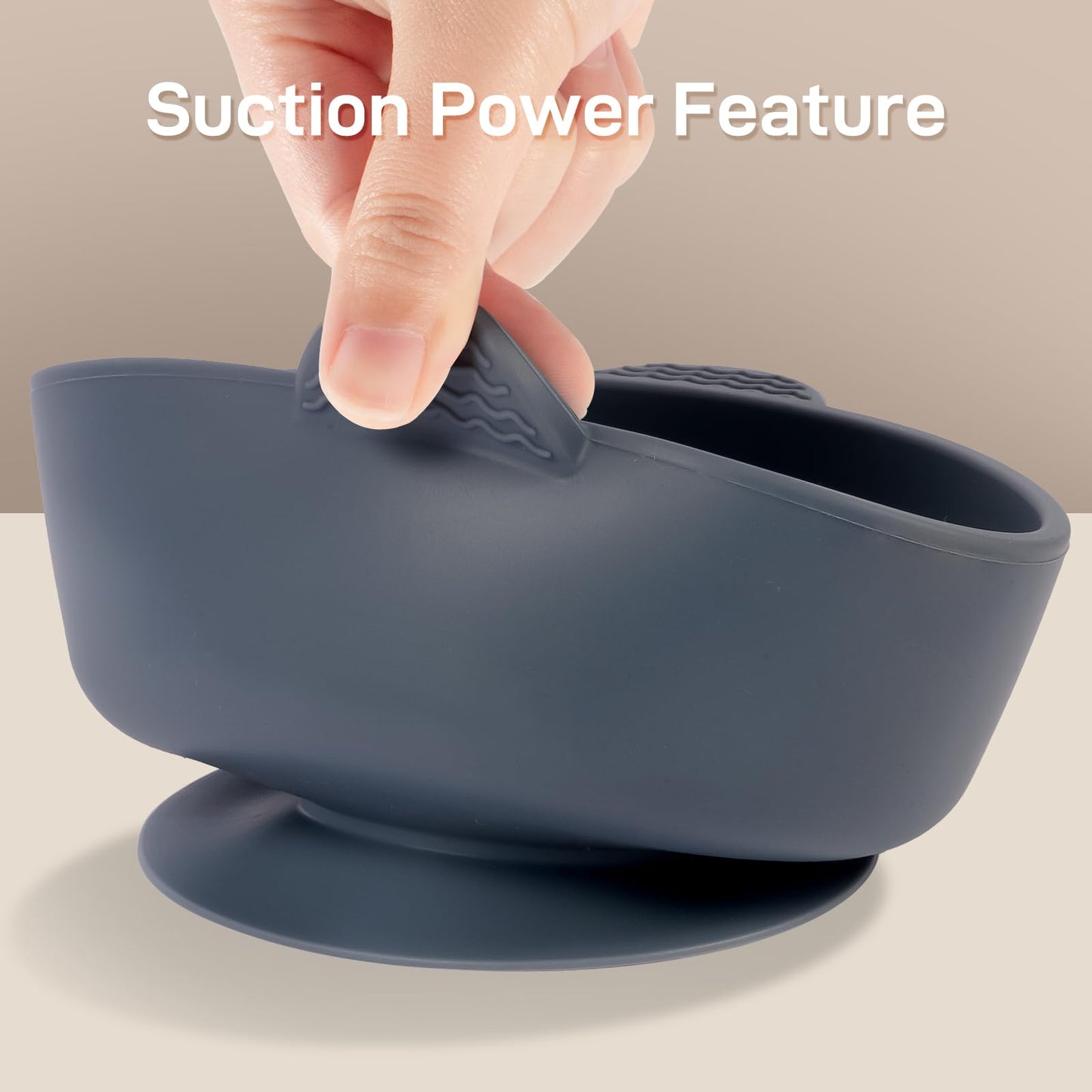 Silicone Baby Feeding Set, 3 Pack Baby Bowls with Suction and 3 Pack Baby Spoons