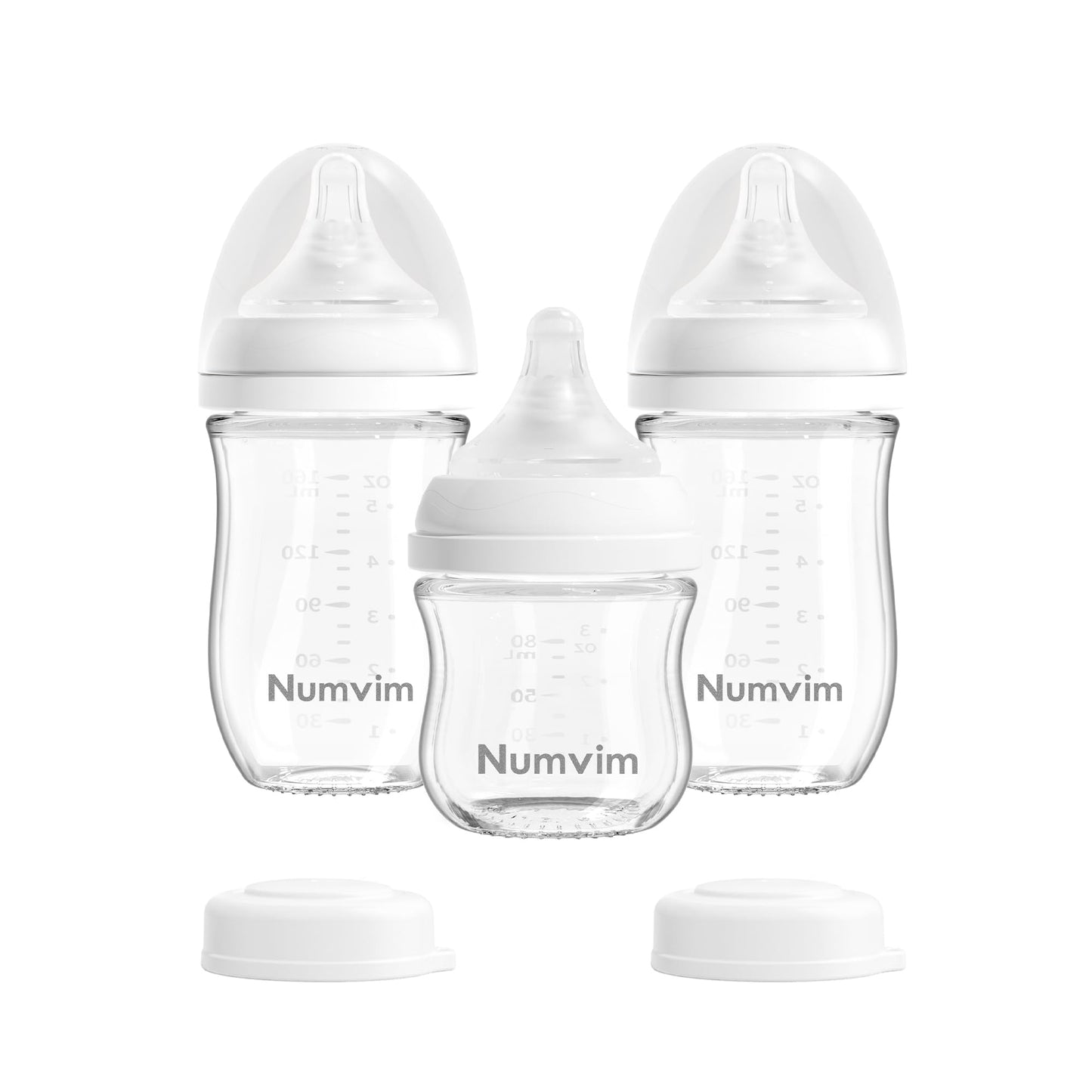 Natural Glass Baby Bottles for Breastfeeding Babies, Baby Essentials