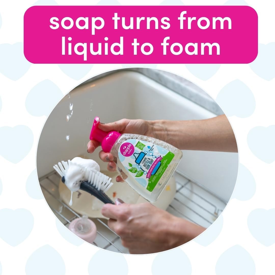 Dapple Baby Foaming Dish Soap, Refill, Unscented, 30oz (2 Units)
