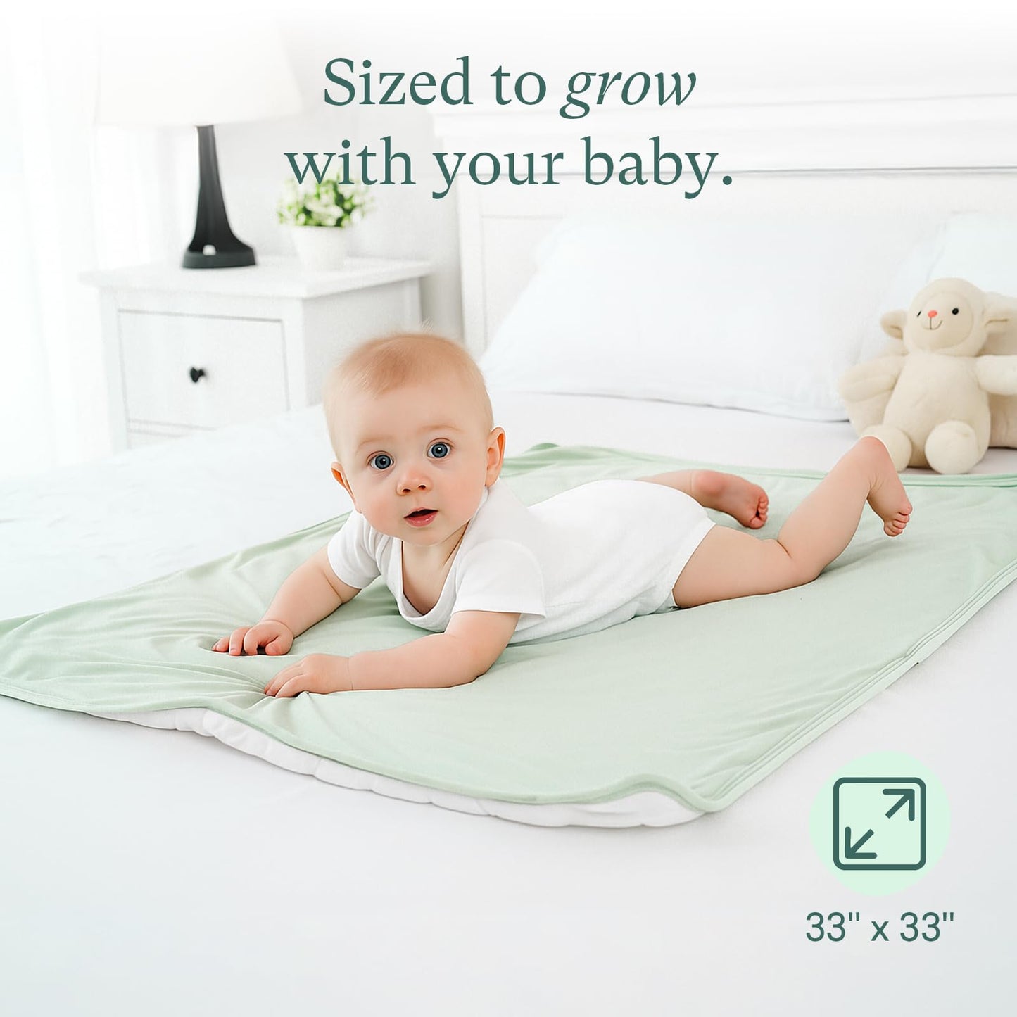 Supersoft Toddler Comforter, Premium Bamboo Viscose Crib Blanket, Cozy 1.0 Tog Lightweight Quilt for All Seasons 39"×55"