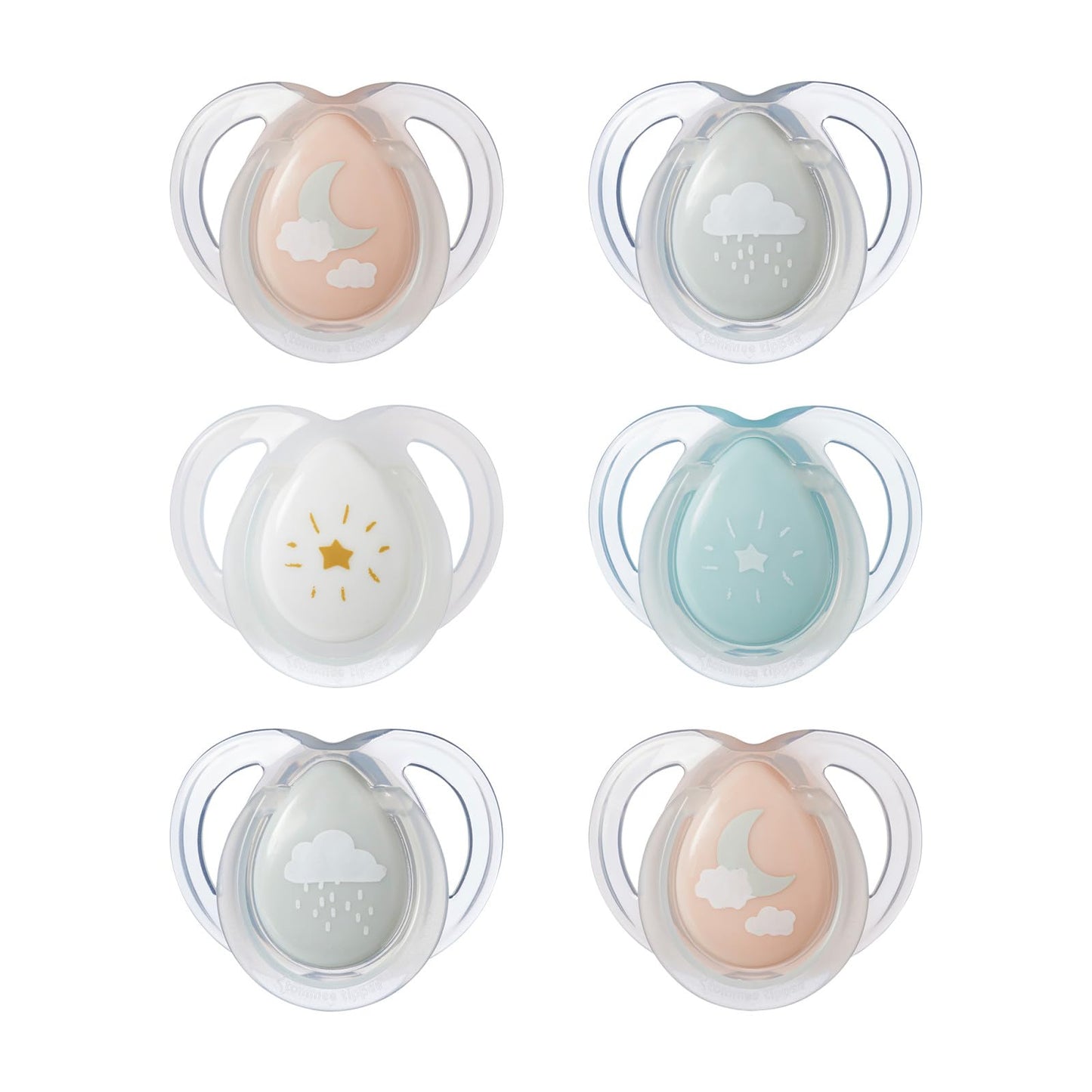 Tommee Tippee Night Time Pacifier, 6-18 Months, BPA-Free Binkies, Glow in The Dark Technology