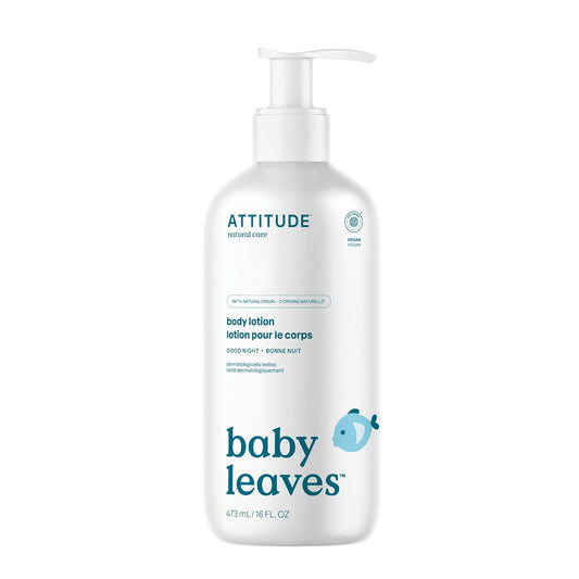 ATTITUDE Baby Lotion, EWG Verified Moisturizer, Dermatologically Tested Moisturizing Cream, 16 Fl Oz