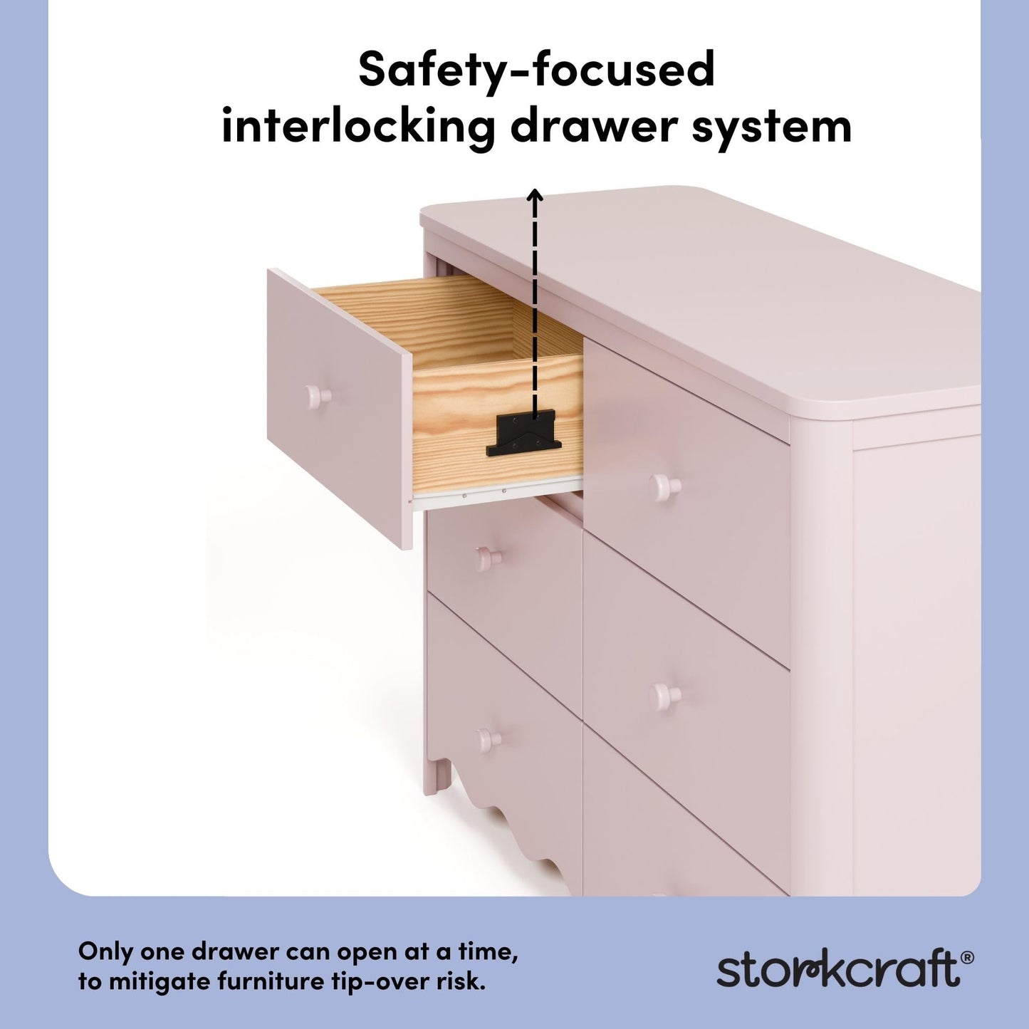 Storkcraft Casablanca 6 Drawer Dresser (Hazelnut) – GREENGUARD Gold Certified