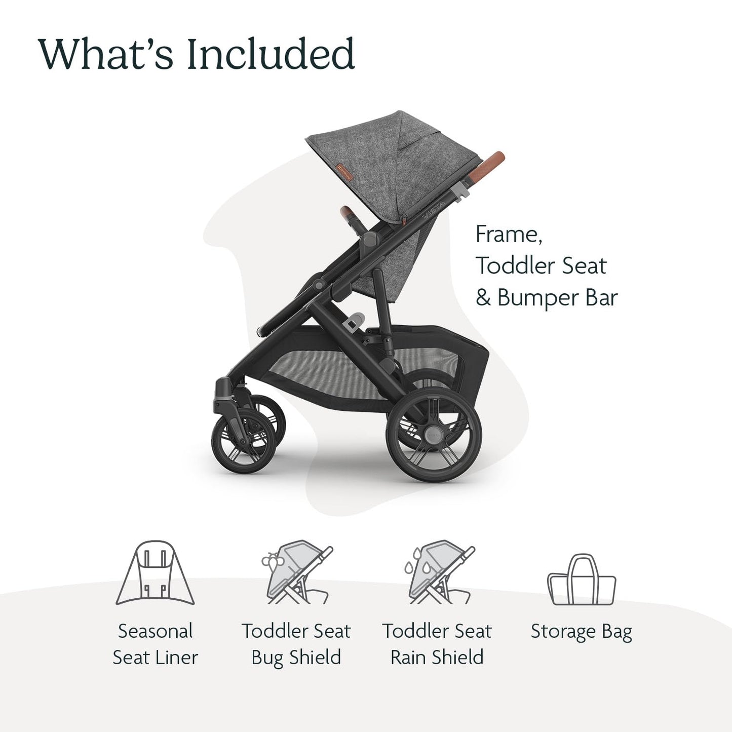 UPPAbaby Vista V3 Stroller - Full-Size Single-to-Double Stroller System