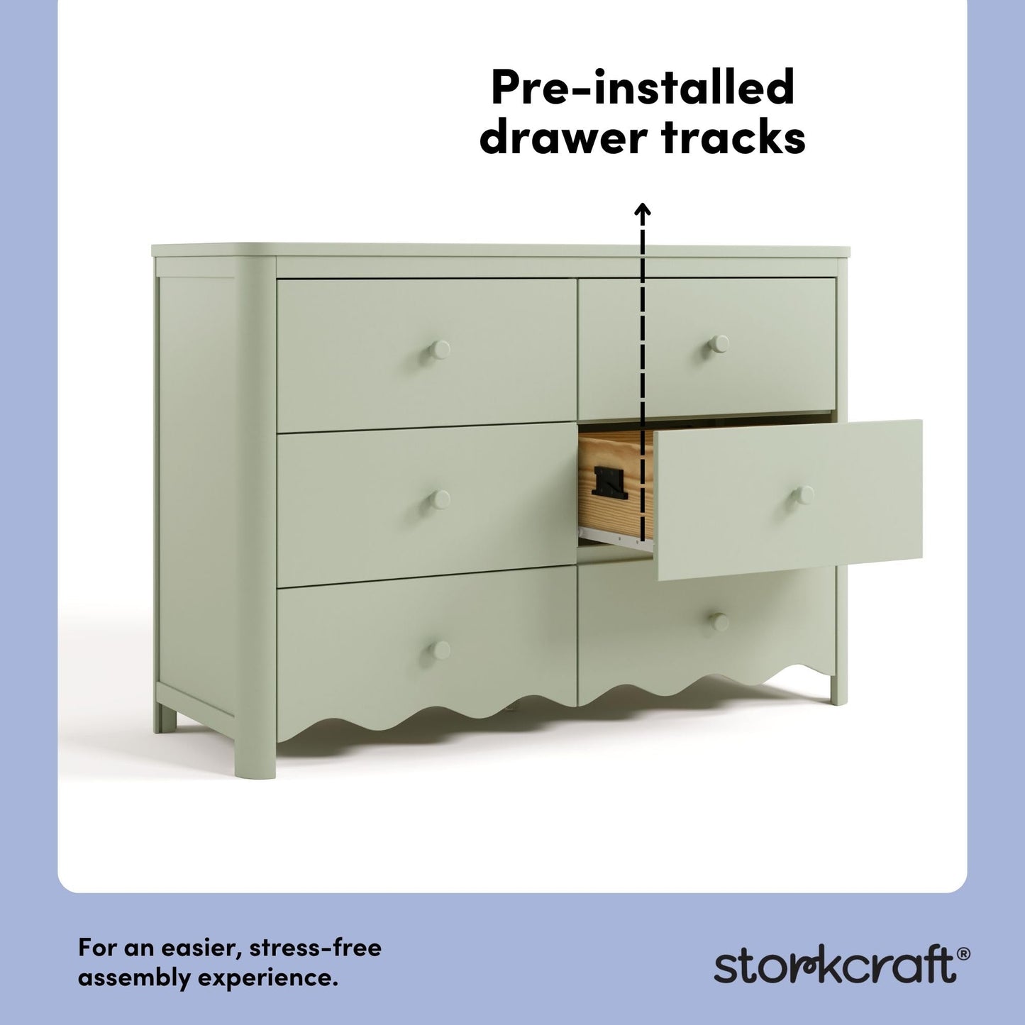 Storkcraft Casablanca 6 Drawer Dresser (Hazelnut) – GREENGUARD Gold Certified