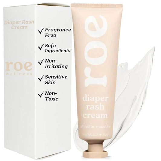 Roe Wellness- Diaper Rash Cream Paste Ointment W/Zinc Oxide | Maximum Strength Diaper Rashes Soothing Cream, Ointment for Babies