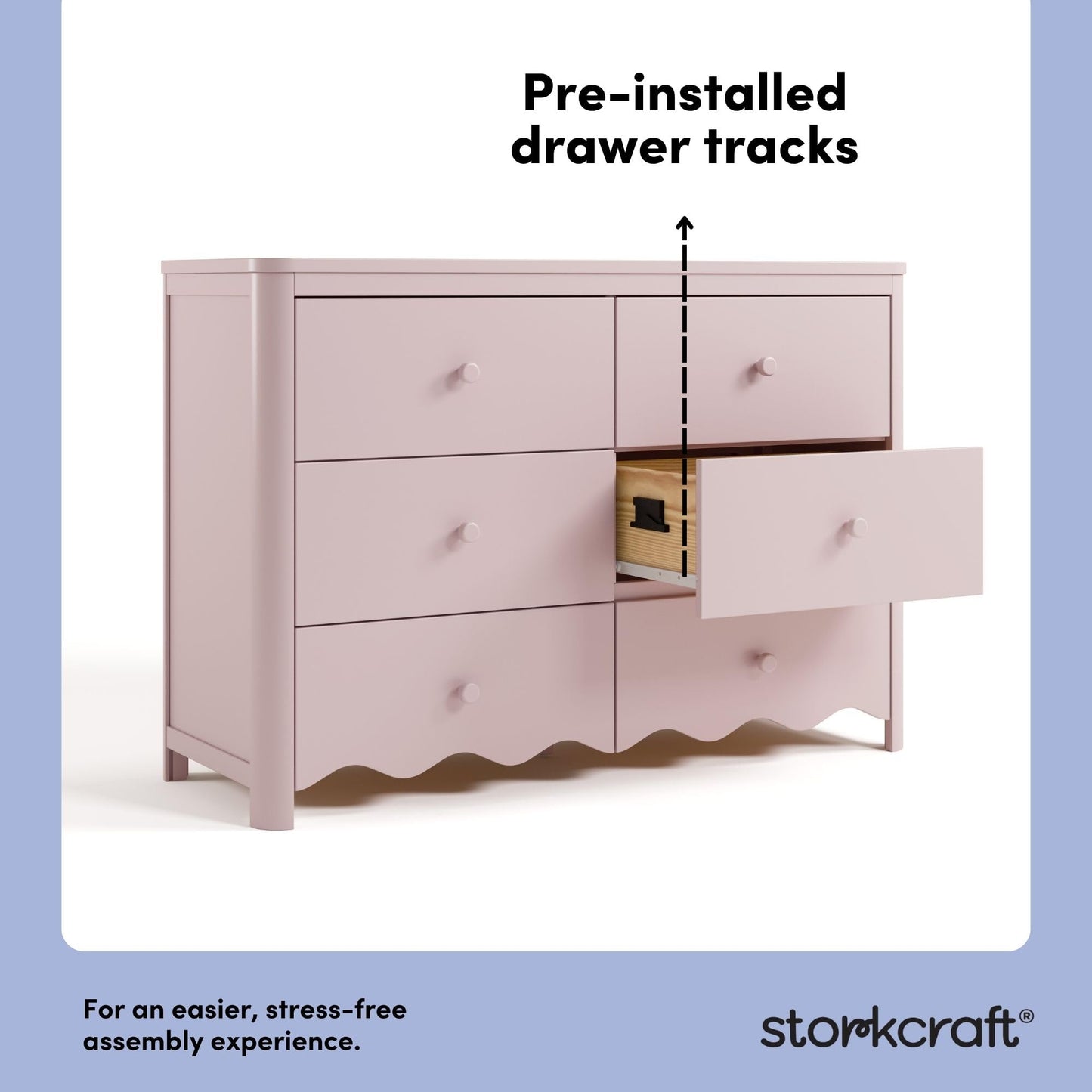 Storkcraft Casablanca 6 Drawer Dresser (Hazelnut) – GREENGUARD Gold Certified