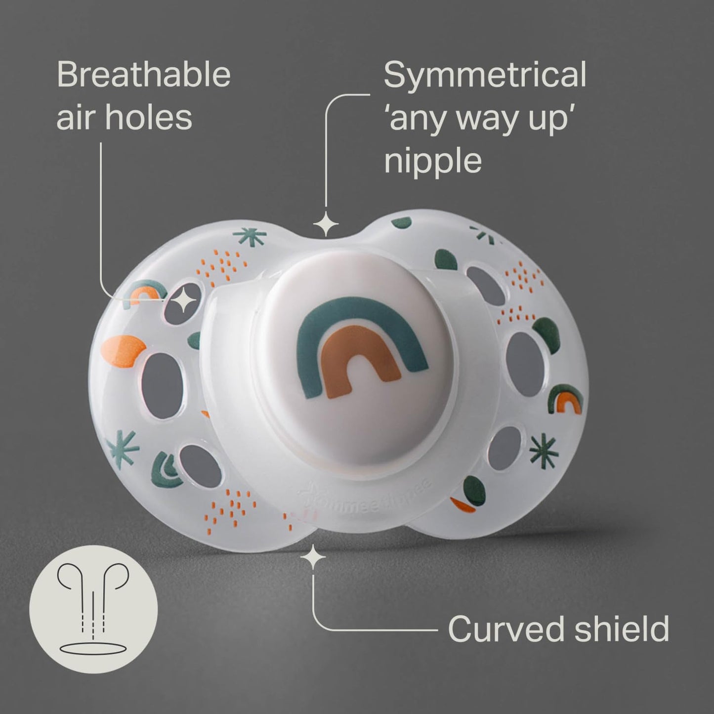 Tommee Tippee Night Time Pacifier, 6-18 Months, BPA-Free Binkies, Glow in The Dark Technology