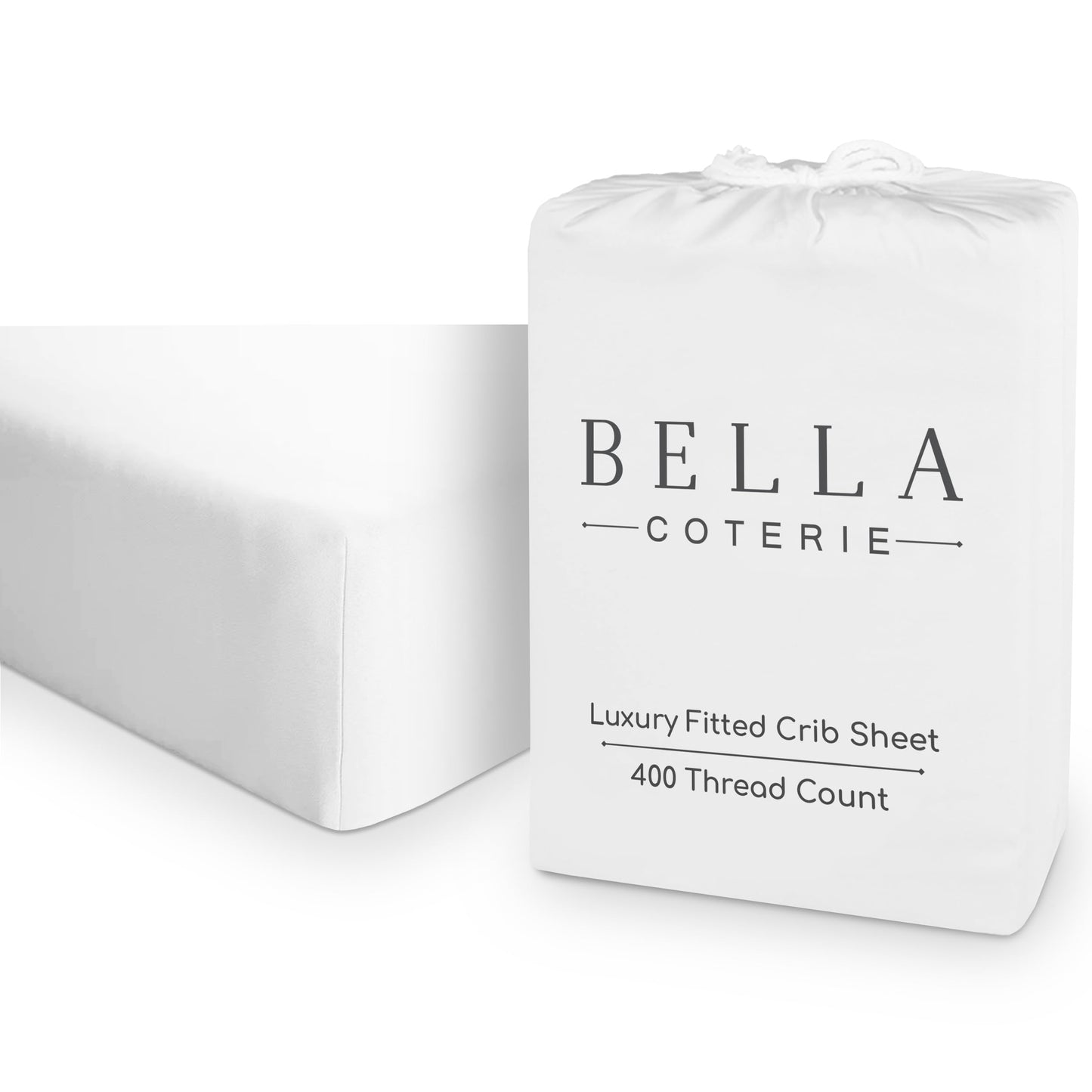 Bella Coterie Luxury Bamboo Crib Sheet | Organically Grown | Ultra Soft | Cooling for Better Sleep | Deep Pocket Fitted Sheet for Crib & Toddler Mattress | Viscose Made from Bamboo [Champagne]