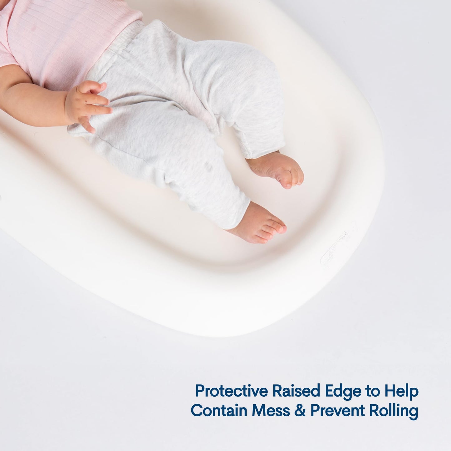 Upseat Baby Changing Pad, Non-Slip Grippy Design, Premium Cushioned Foam, Contoured for Comfort, Waterproof and Easy-to-Clean, Liquid-Resistant (Pink)