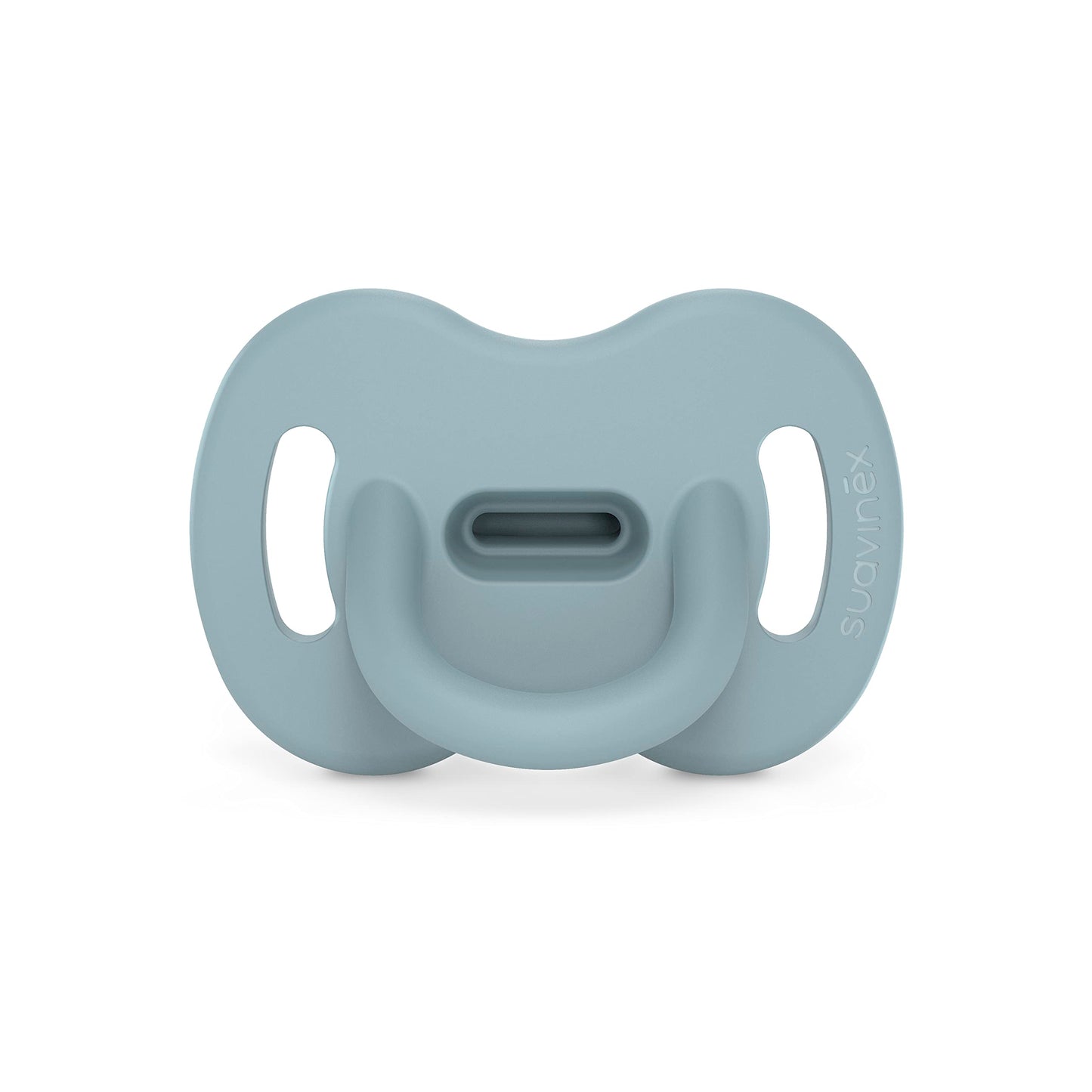 Color Essence SX PRO Silicone Baby Pacifier 2Pk, Made with 100% Soft Silicone, Baby Essentials Perfect for Breastfeeding Babies, Designed in Spain, 0-6 Mths, Mustard/Blue