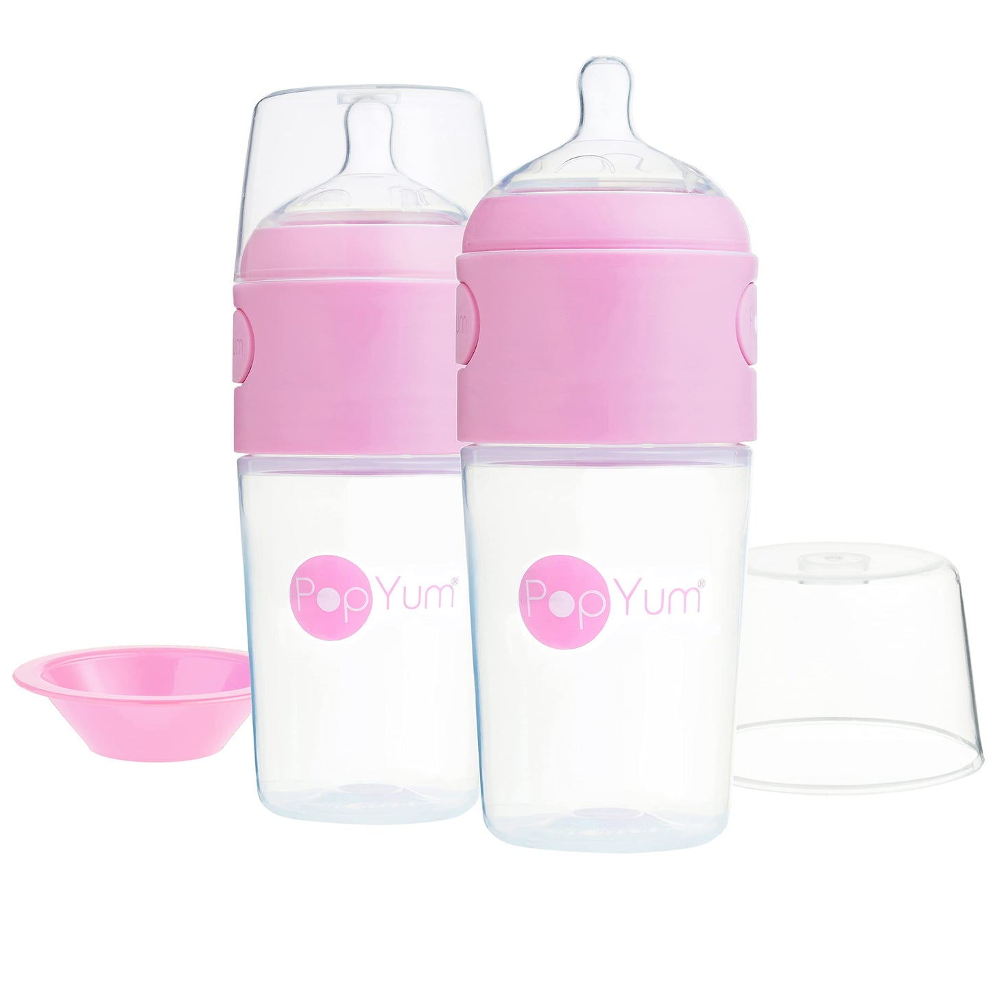 PopYum Orange Formula Making Baby Bottle Starter Set, 4-Pack