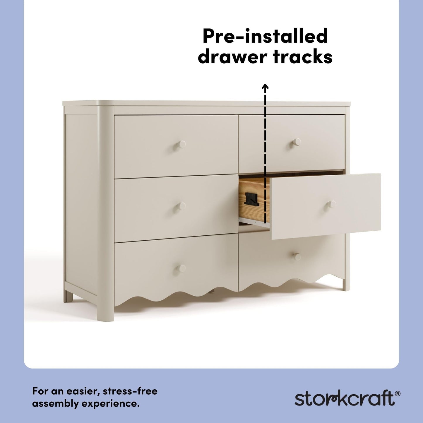 Storkcraft Casablanca 6 Drawer Dresser (Hazelnut) – GREENGUARD Gold Certified