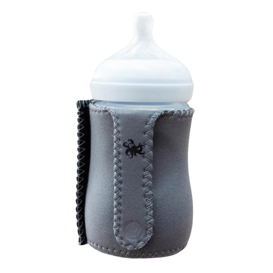 Baby Bottle Sleeve for Self-Feeding - BPA-Free, Adjustable Velcro Fit - Machine Washable
