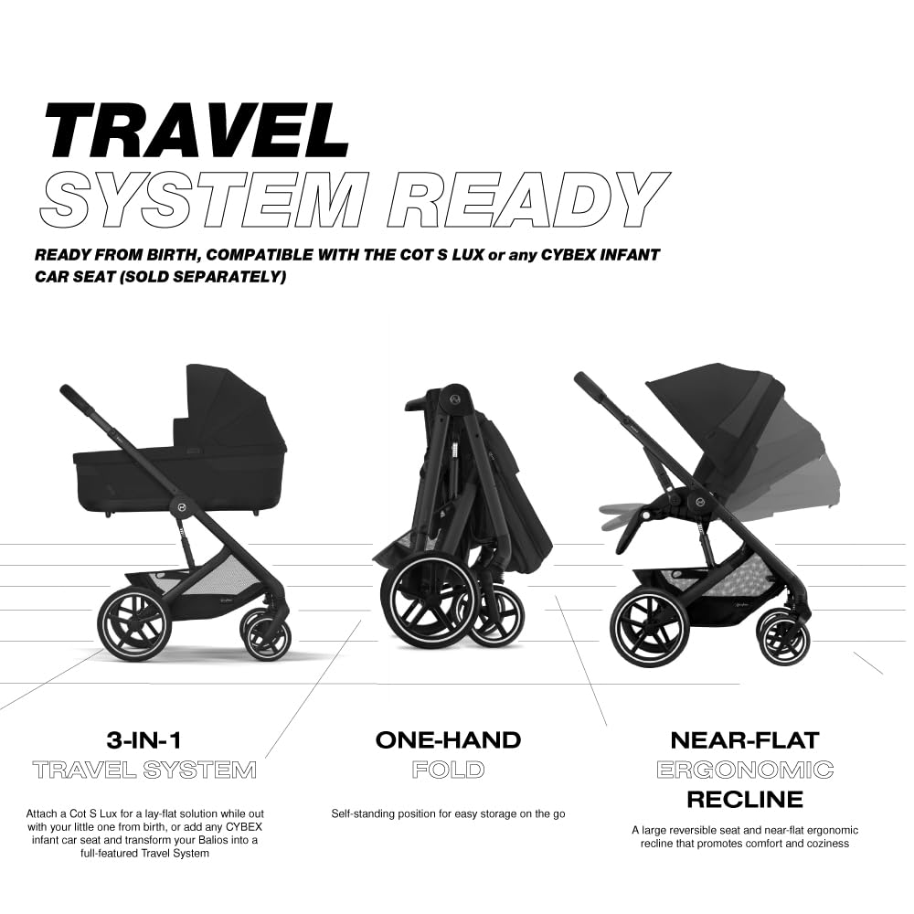 Cybex Balios S Lux Toddler and Baby Stroller with Reversible Seat