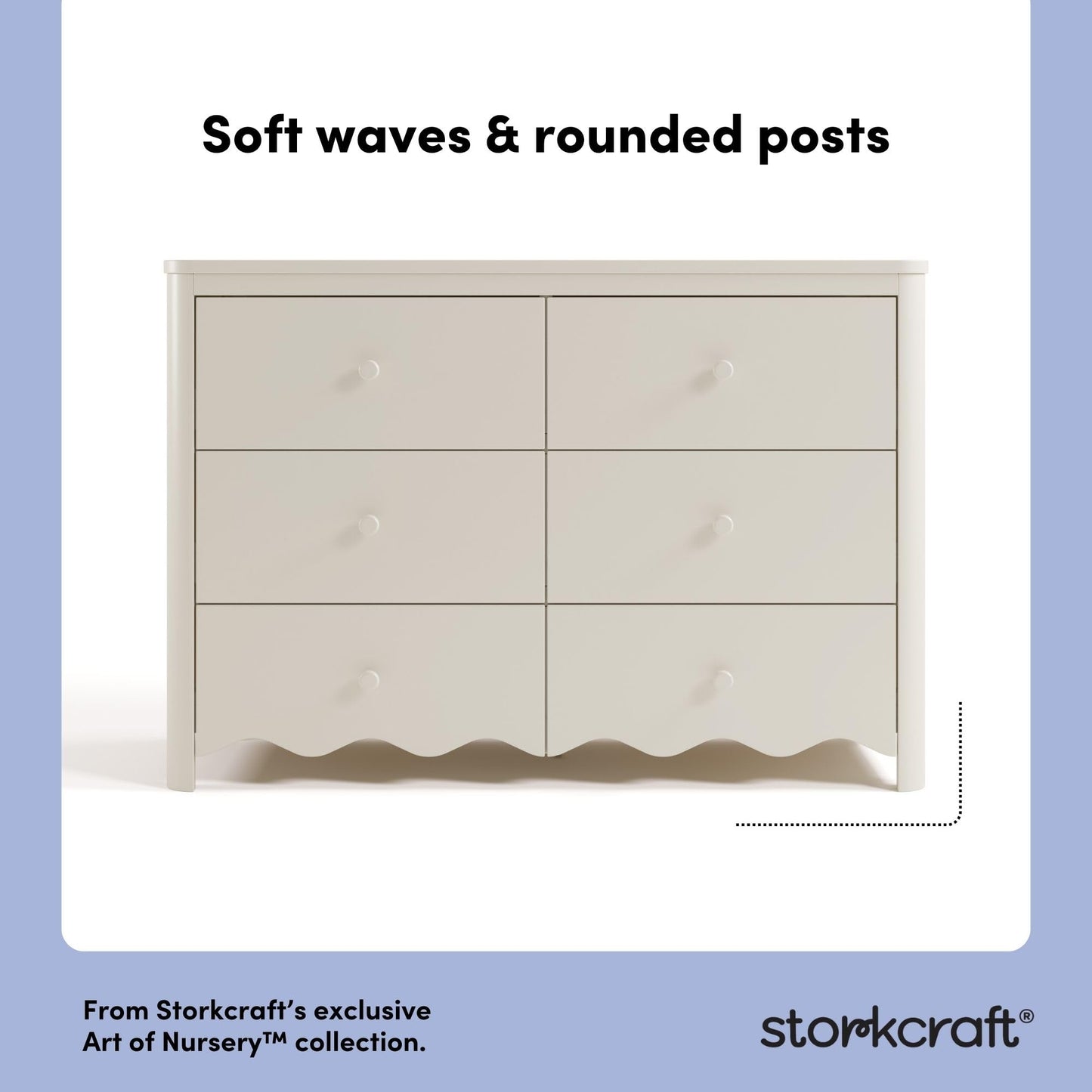 Storkcraft Casablanca 6 Drawer Dresser (Hazelnut) – GREENGUARD Gold Certified