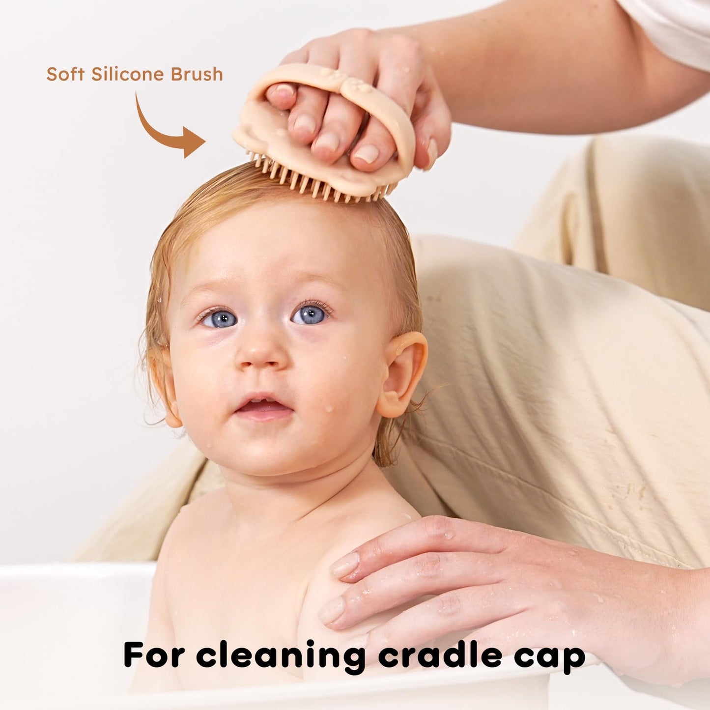 Yoofoss 4 Piece Baby Brush and Comb Set, Wooden Baby Brush with Natural Ultra Soft Goat Hair