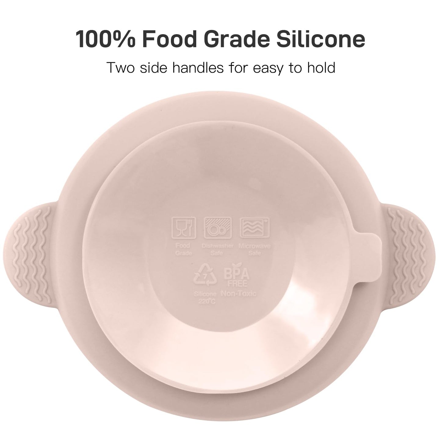 Silicone Baby Feeding Set, 3 Pack Baby Bowls with Suction and 3 Pack Baby Spoons