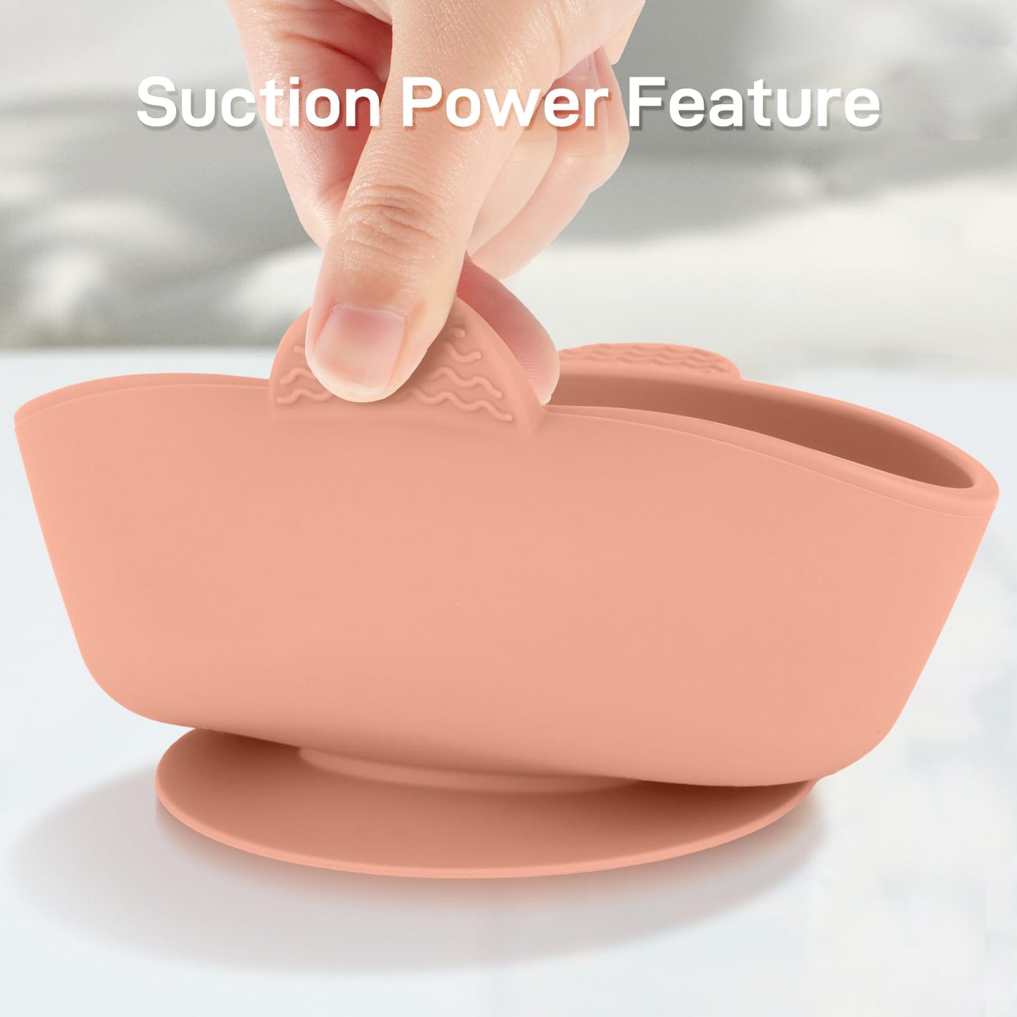 Silicone Baby Feeding Set, 3 Pack Baby Bowls with Suction and 3 Pack Baby Spoons