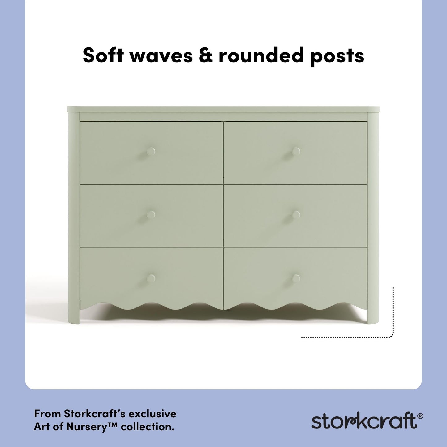 Storkcraft Casablanca 6 Drawer Dresser (Hazelnut) – GREENGUARD Gold Certified