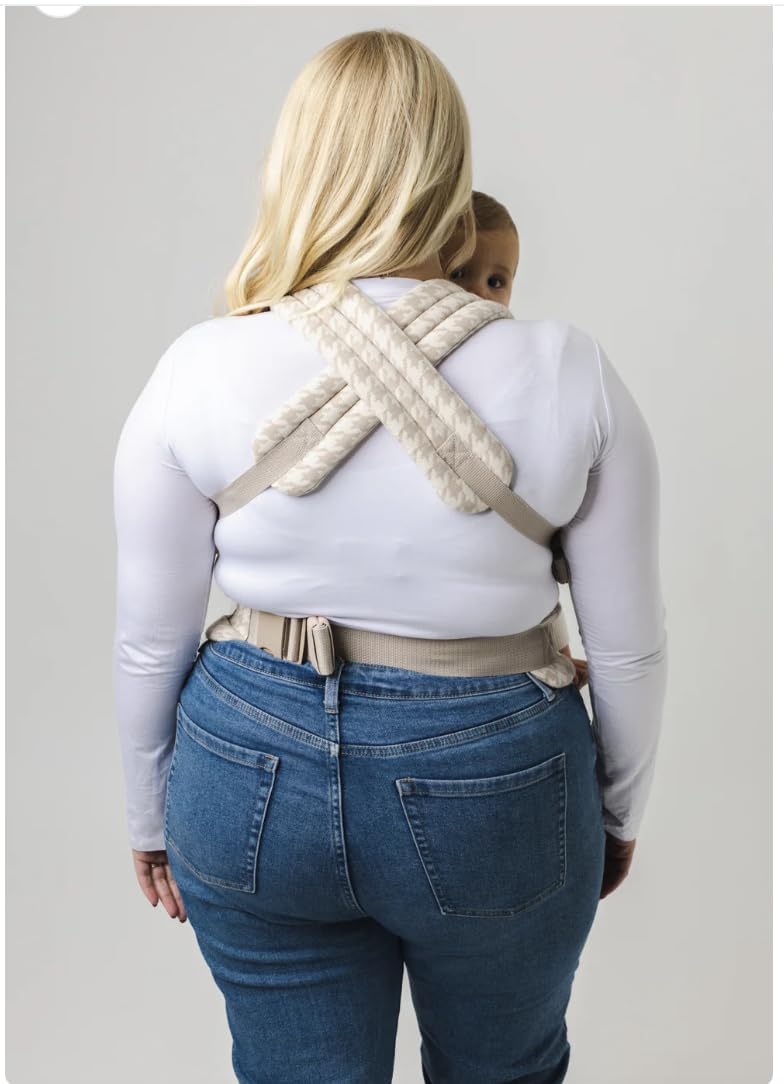 Mabē Monarch Ergonomic Baby Carrier – Premium Cotton Soft Structured Newborn to Toddler Carrier with Hip-Healthy Design, 3 Carry Positions (7-35lbs), Lightweight & Breathable, (Ivory)