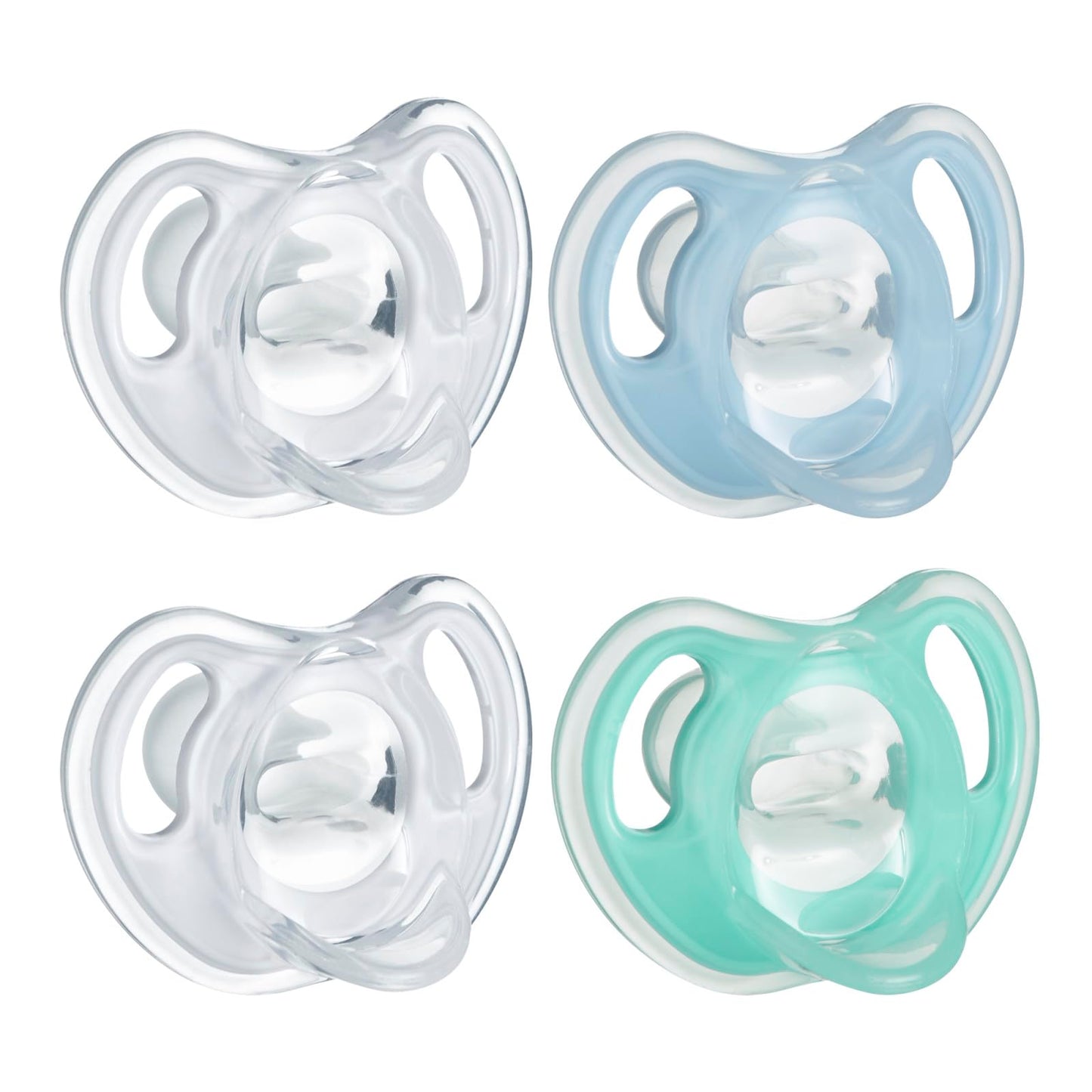 Tommee Tippee Ultra-Light Silicone Pacifier, 0-6 Months Pack of 4