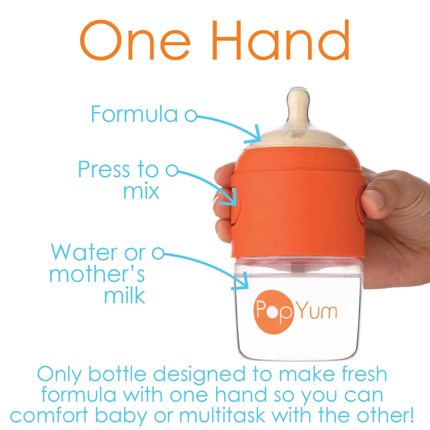 5 Oz Anti-Colic Formula Making/Mixing/Dispenser Baby Bottles, 3-Pack
