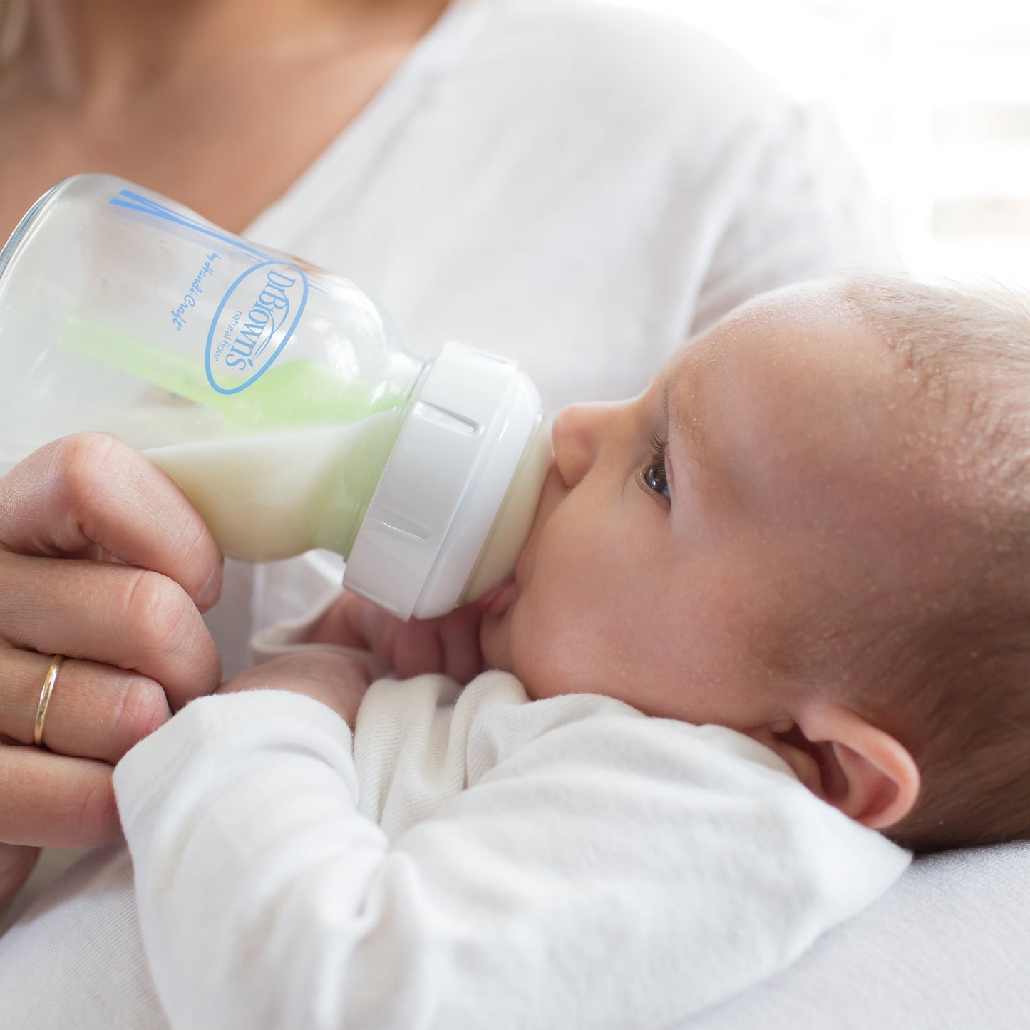 Anti-Colic Options+ Wide-Neck Glass Baby Bottle & Happypaci Starter Set, BPA Free, 0M+