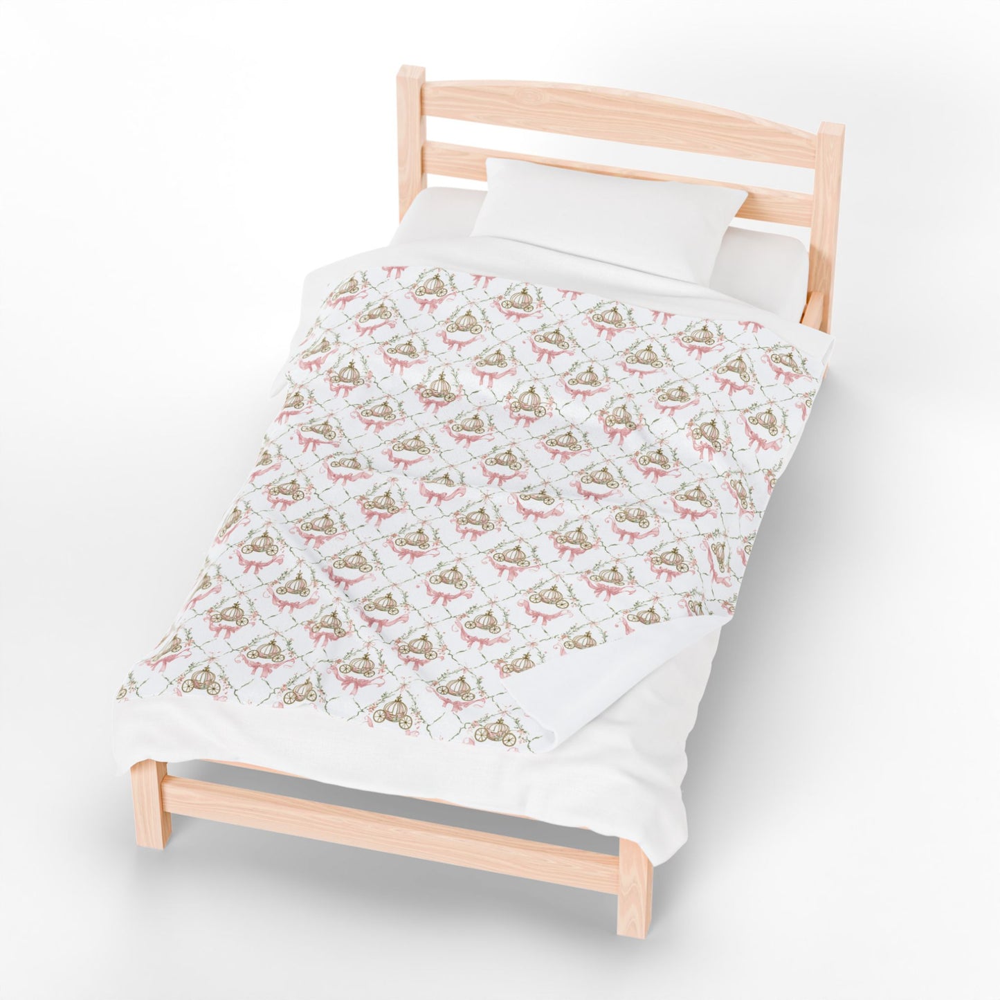 Velveteen Plush Blanket- Elegant Princess Carriages