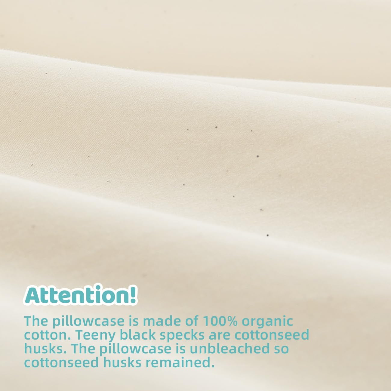 Organic Pillow with Pillowcase - 16X22 Kids Pillow with 100% Organic Cotton Shell