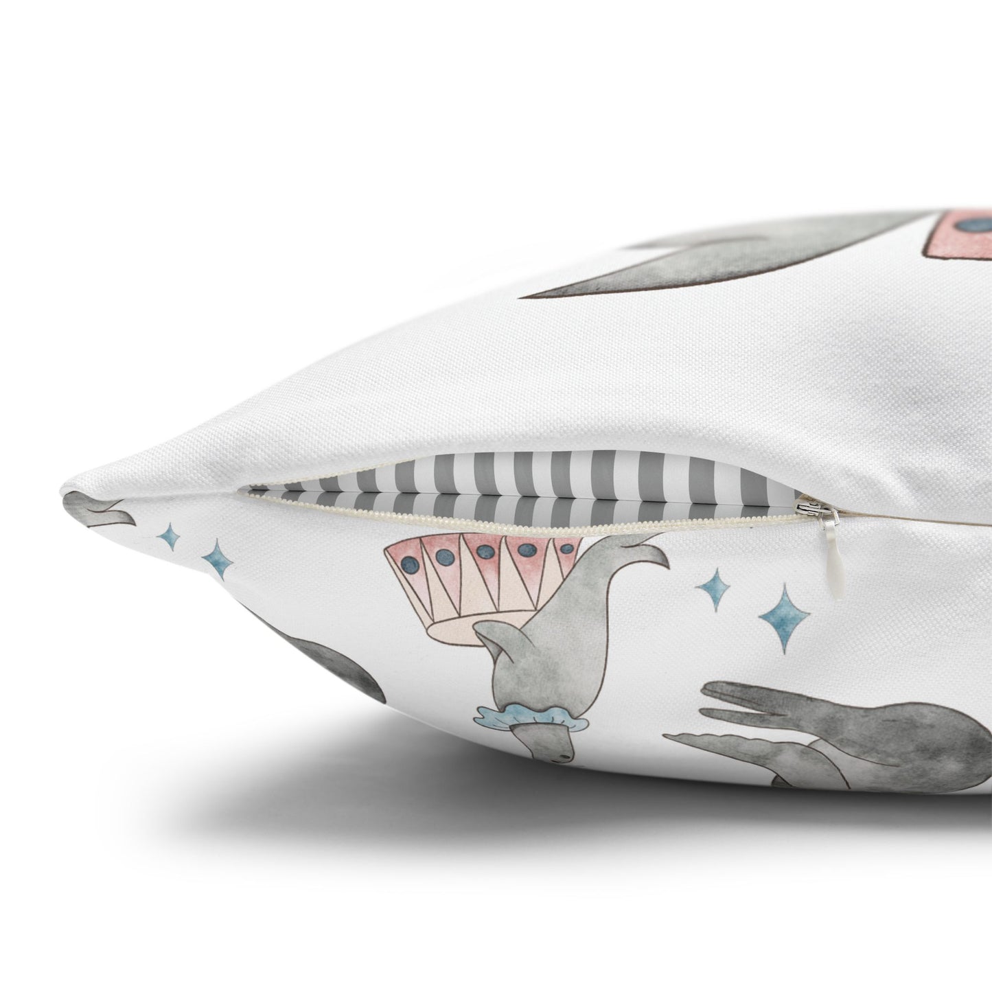Throw Pillowcase Circus Seals