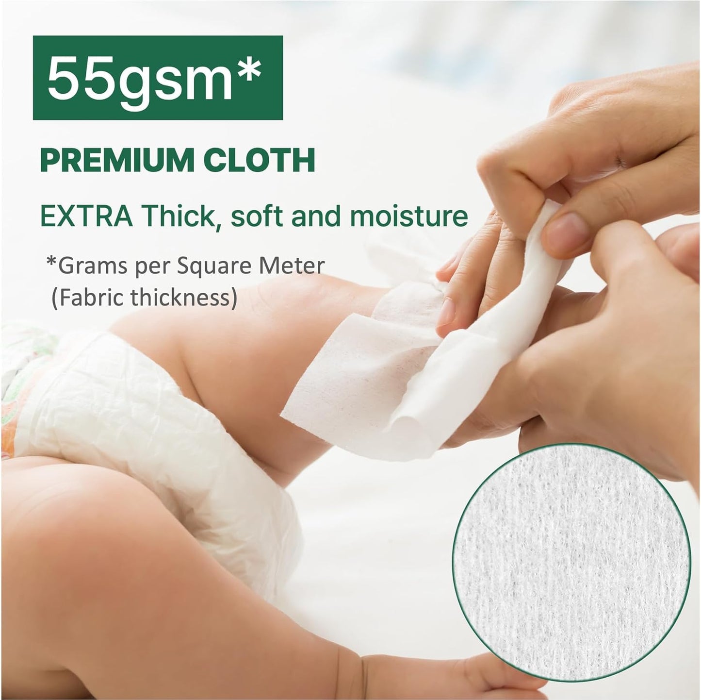 BEBESUP- Korea’s #1 Signature Baby Wipes - Hypoallergenic Water-based Unscented Alcohol-Free Ultra-Thick Super Seed Extracts Organic Plant-Based for sensitive skin Flip-Top 560 Count (8 Packs)