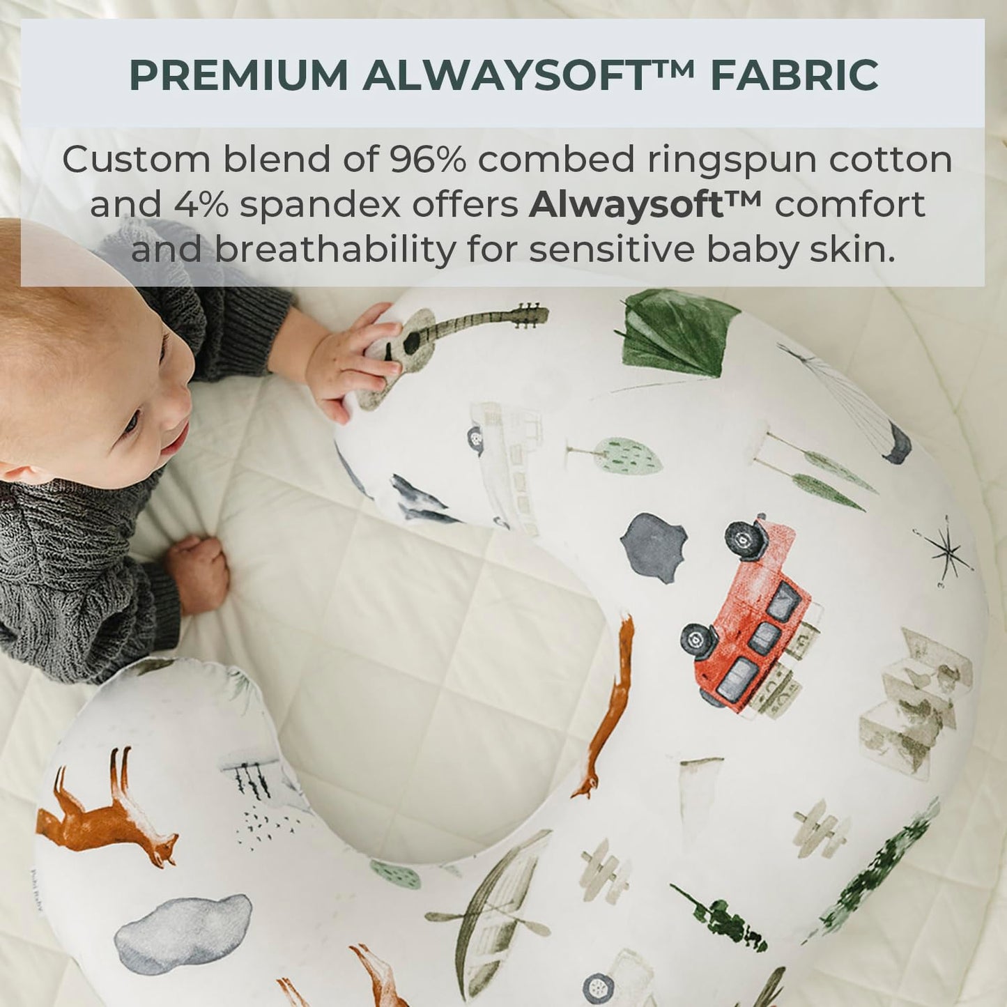 Pobibaby 1-Pack Premium Nursing Pillow Cover